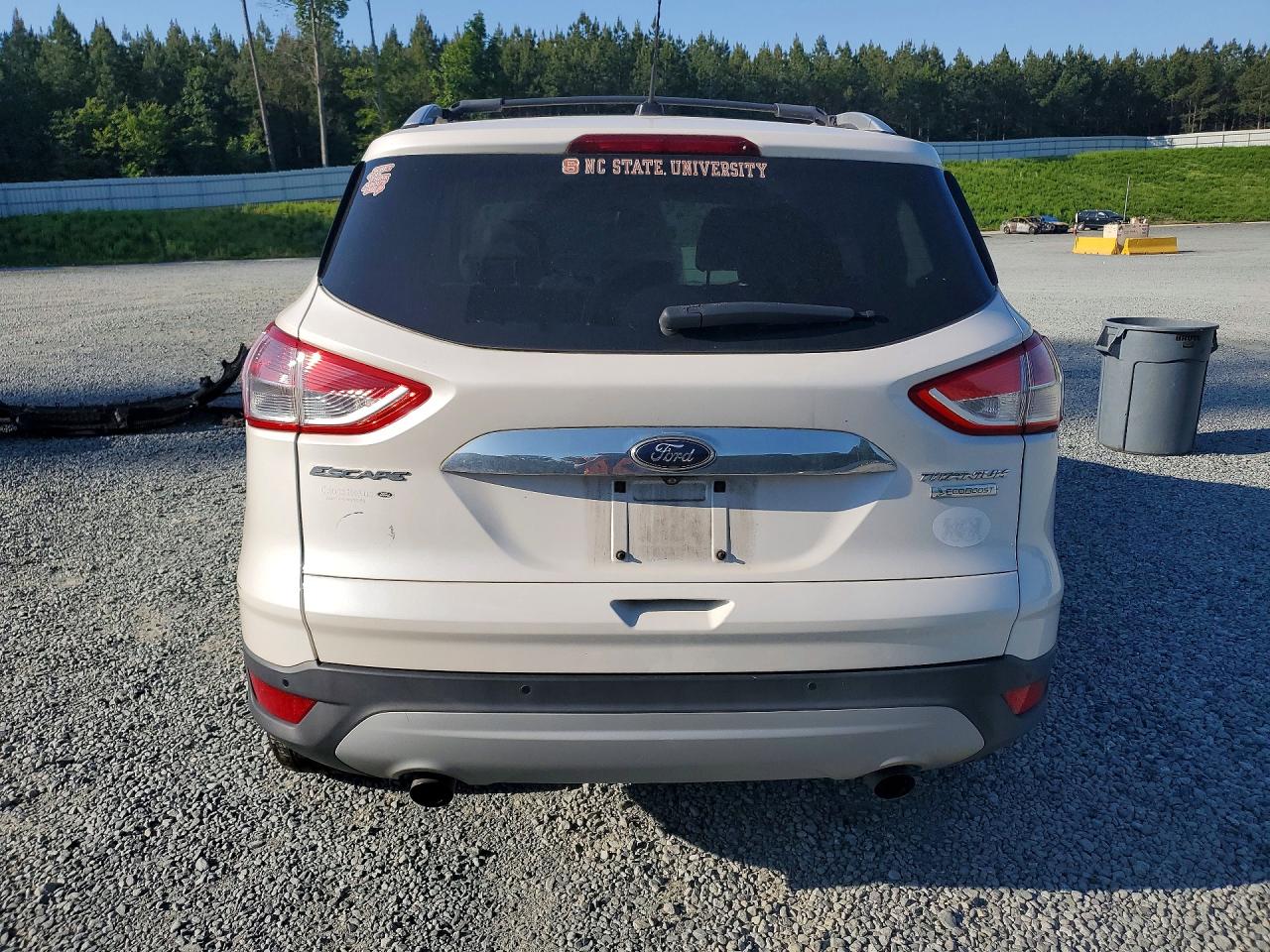 2014 Ford Escape Titanium Белый vin: 1FMCU0J95EUC28067