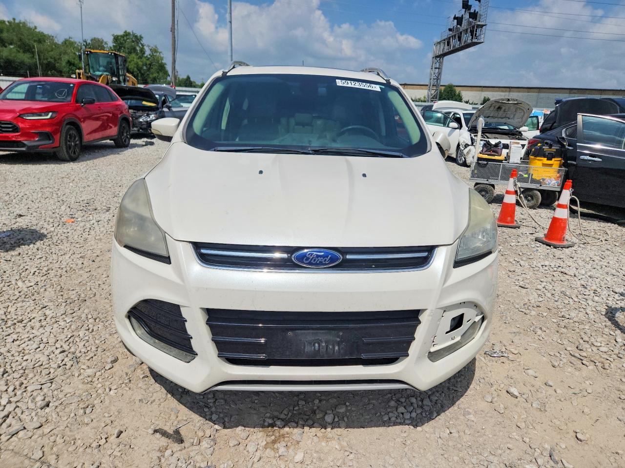 2014 Ford Escape White vin: 1FMCU0J95EUC51476