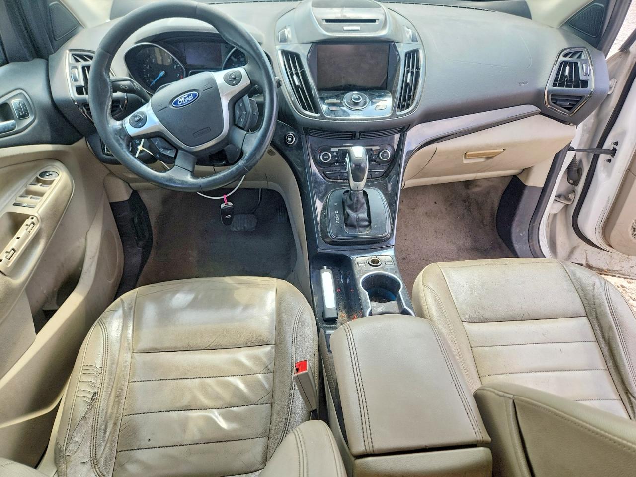 2014 Ford Escape White vin: 1FMCU0J95EUC51476