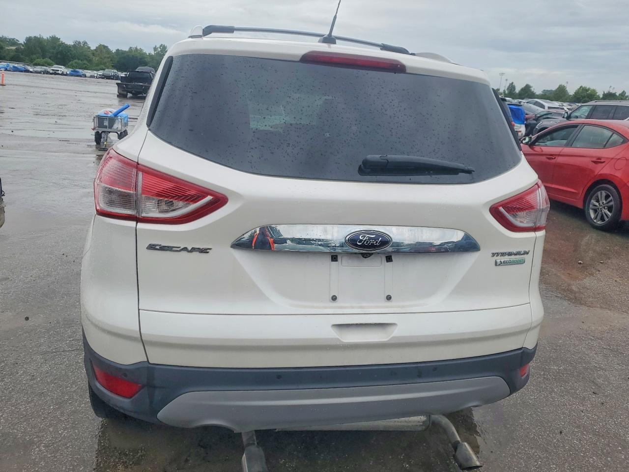 2014 Ford Escape Titanium White vin: 1FMCU0J95EUD43865