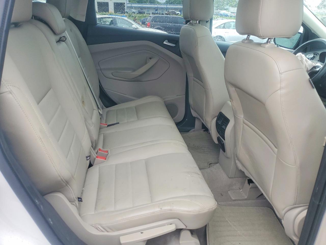 2014 Ford Escape Titanium White vin: 1FMCU0J95EUD43865