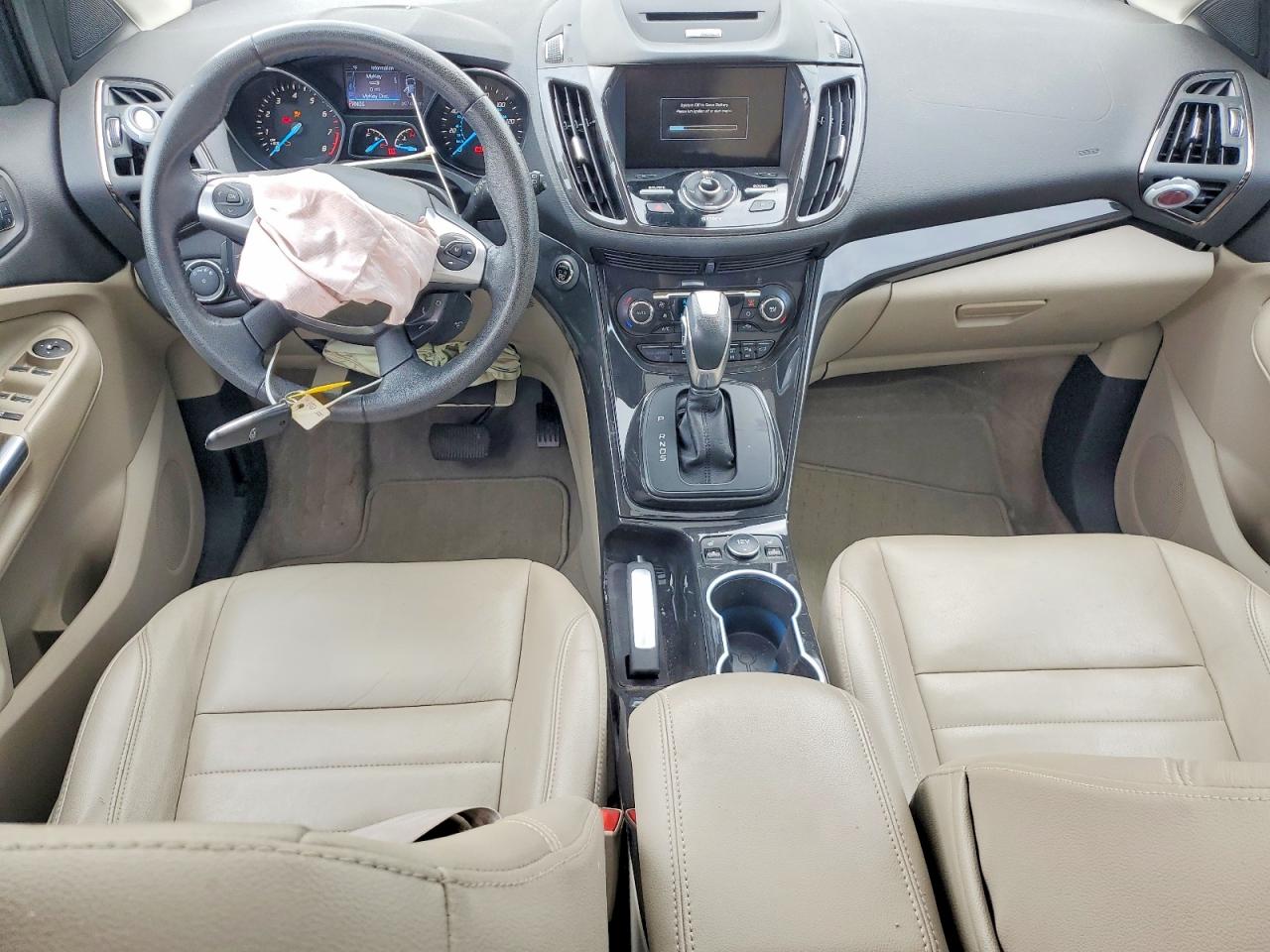 2014 Ford Escape Titanium White vin: 1FMCU0J95EUD43865