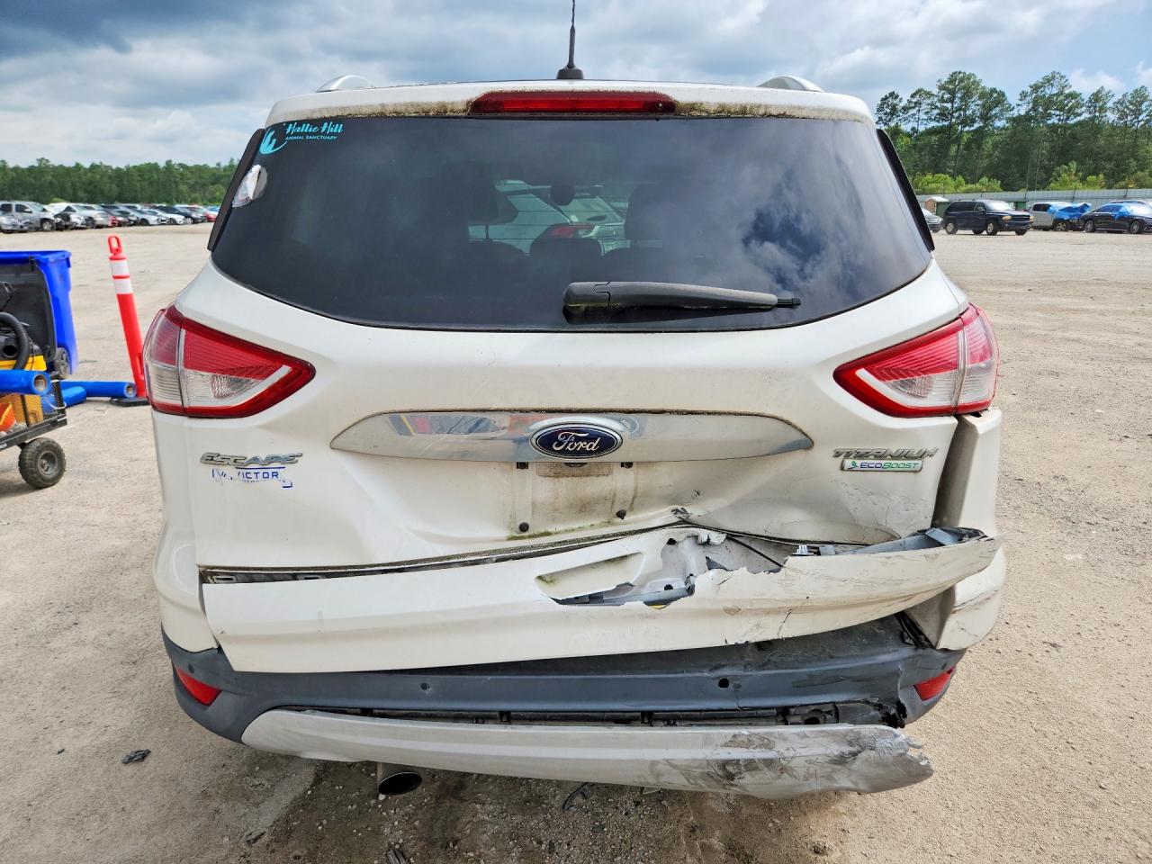 2014 Ford Escape Titanium Белый vin: 1FMCU0J95EUD70242
