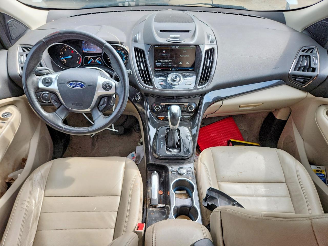 2014 Ford Escape Titanium Белый vin: 1FMCU0J95EUD70242