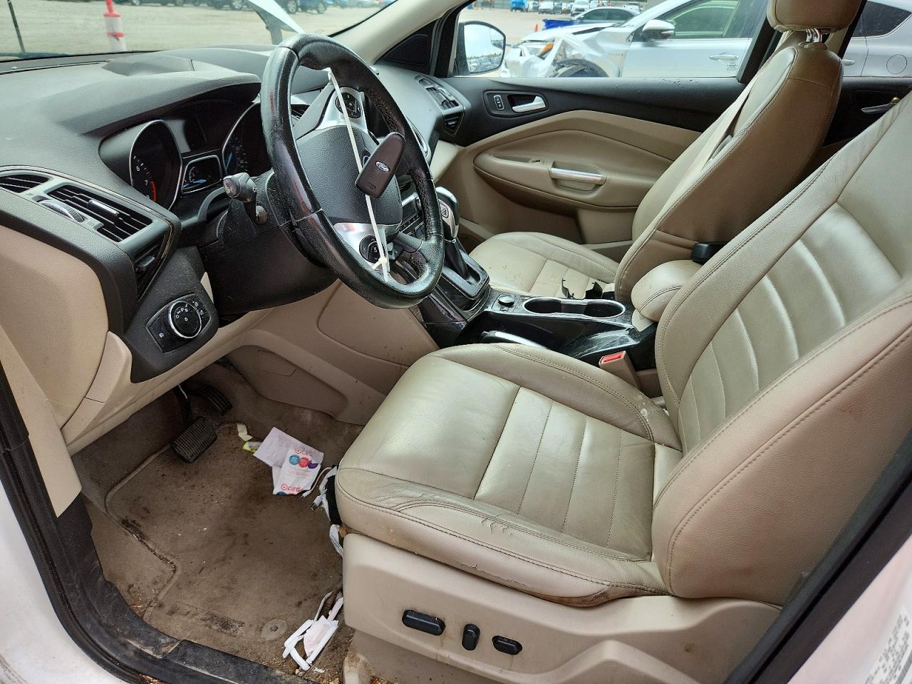 2014 Ford Escape Titanium Белый vin: 1FMCU0J95EUD70242