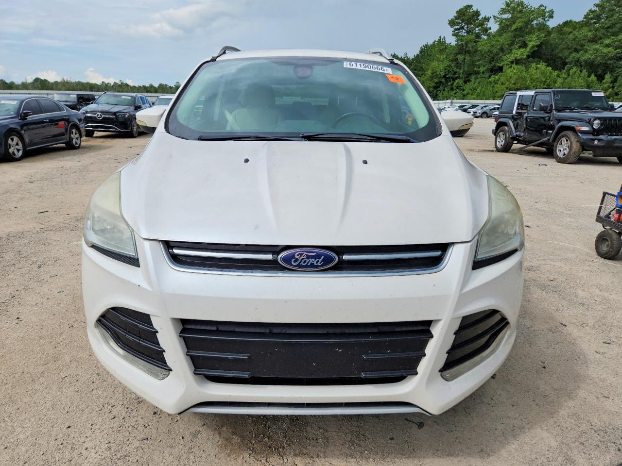 2014 Ford Escape Titanium Белый vin: 1FMCU0J95EUD70242