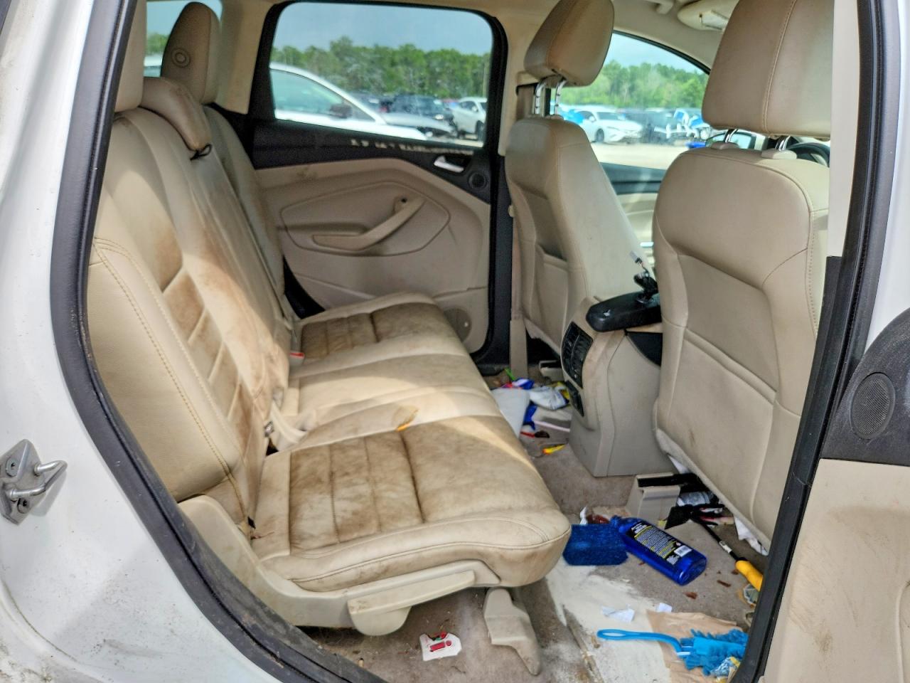 2014 Ford Escape Titanium Белый vin: 1FMCU0J95EUD70242