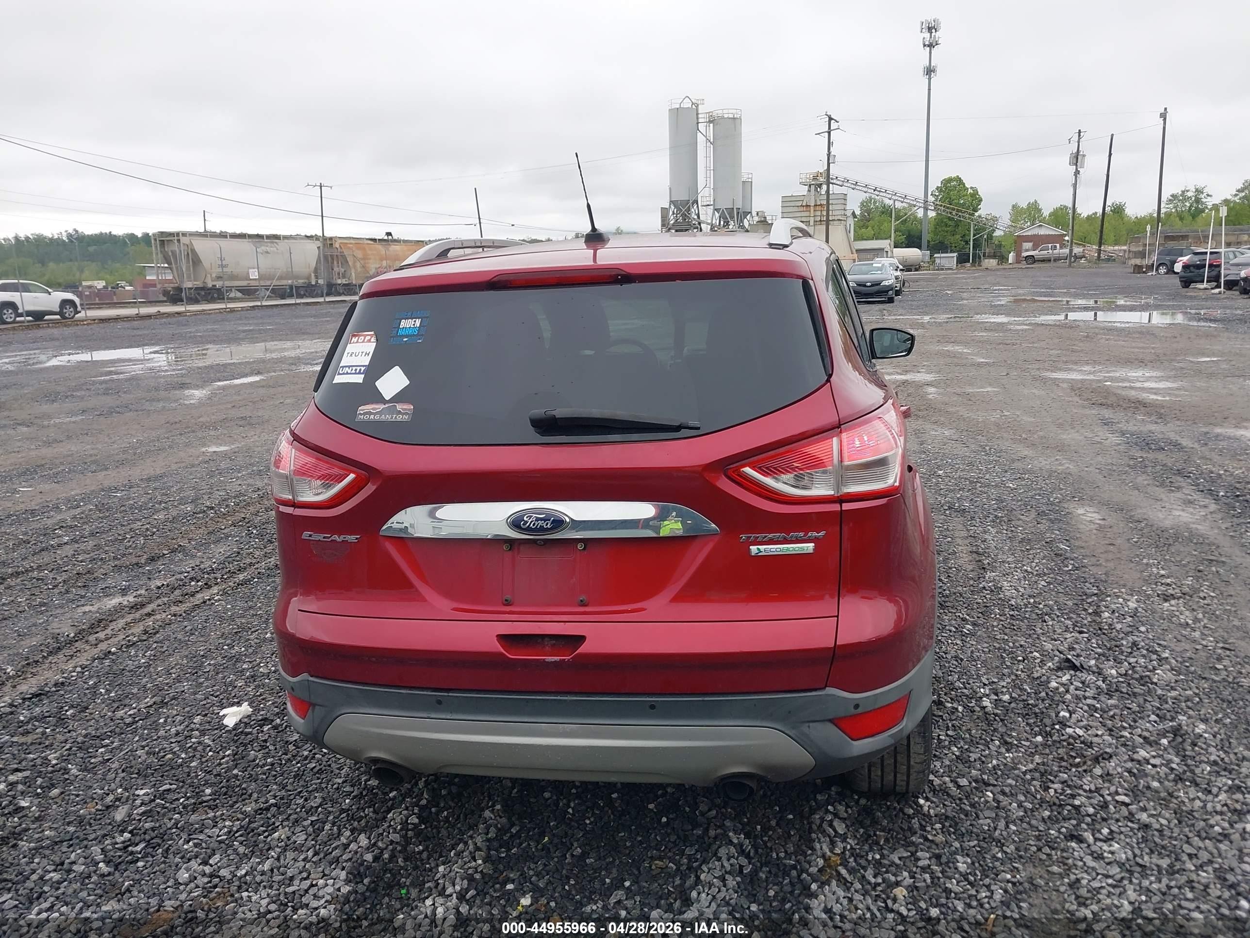 2014 Ford Escape Titanium Red vin: 1FMCU0J95EUE20637