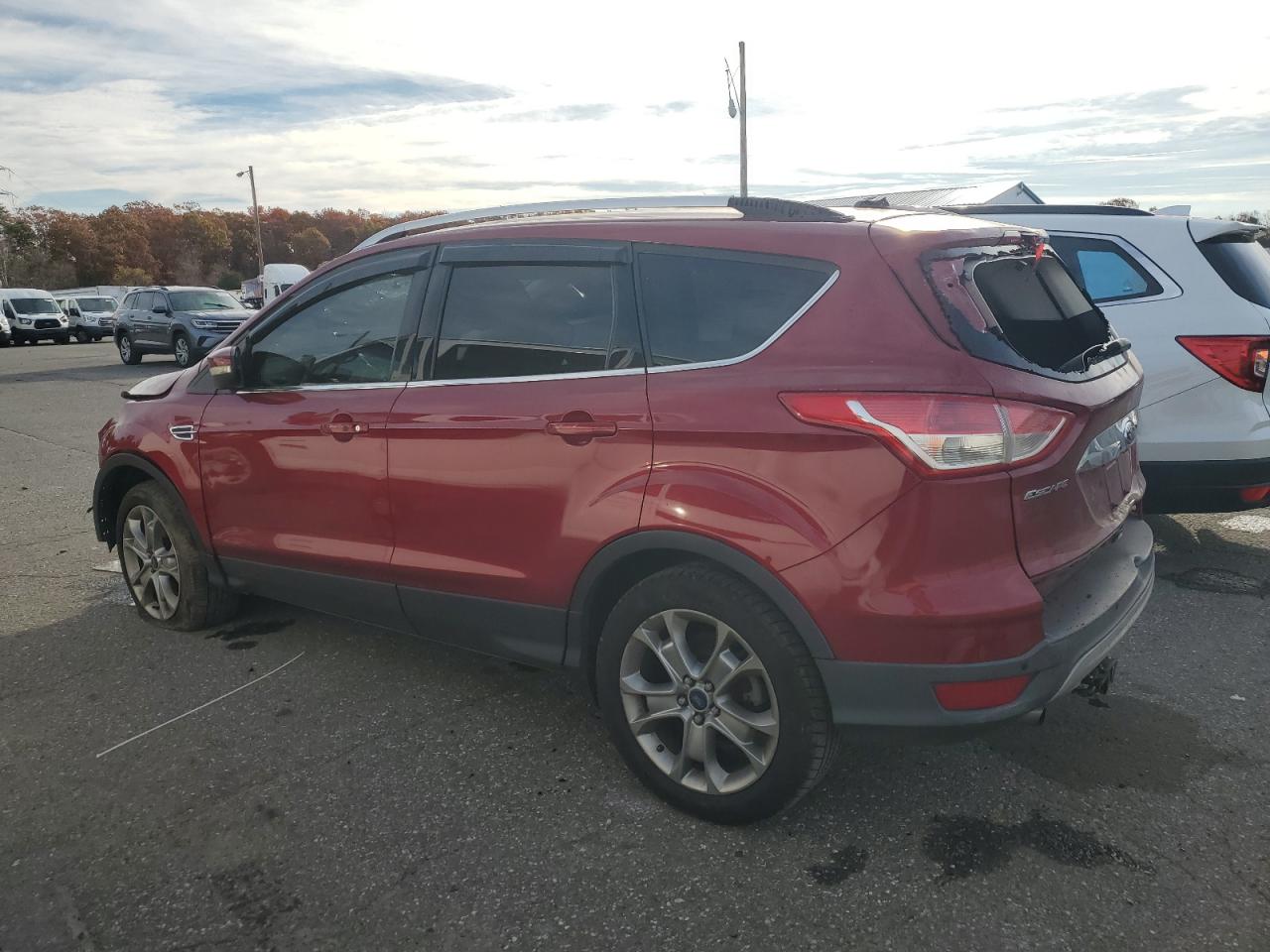 2014 Ford Escape Titanium Maroon vin: 1FMCU0J95EUE23702