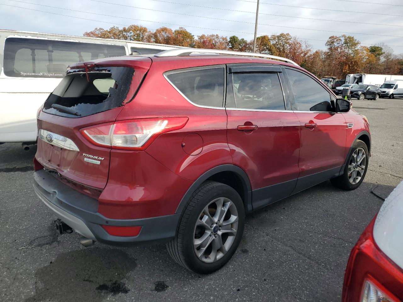 2014 Ford Escape Titanium Maroon vin: 1FMCU0J95EUE23702