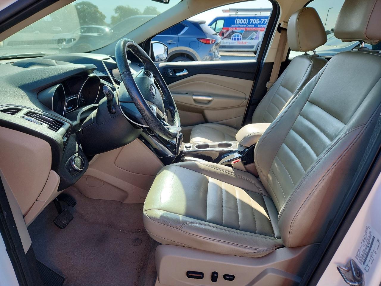 2015 Ford Escape Titanium White vin: 1FMCU0J95FUA62845