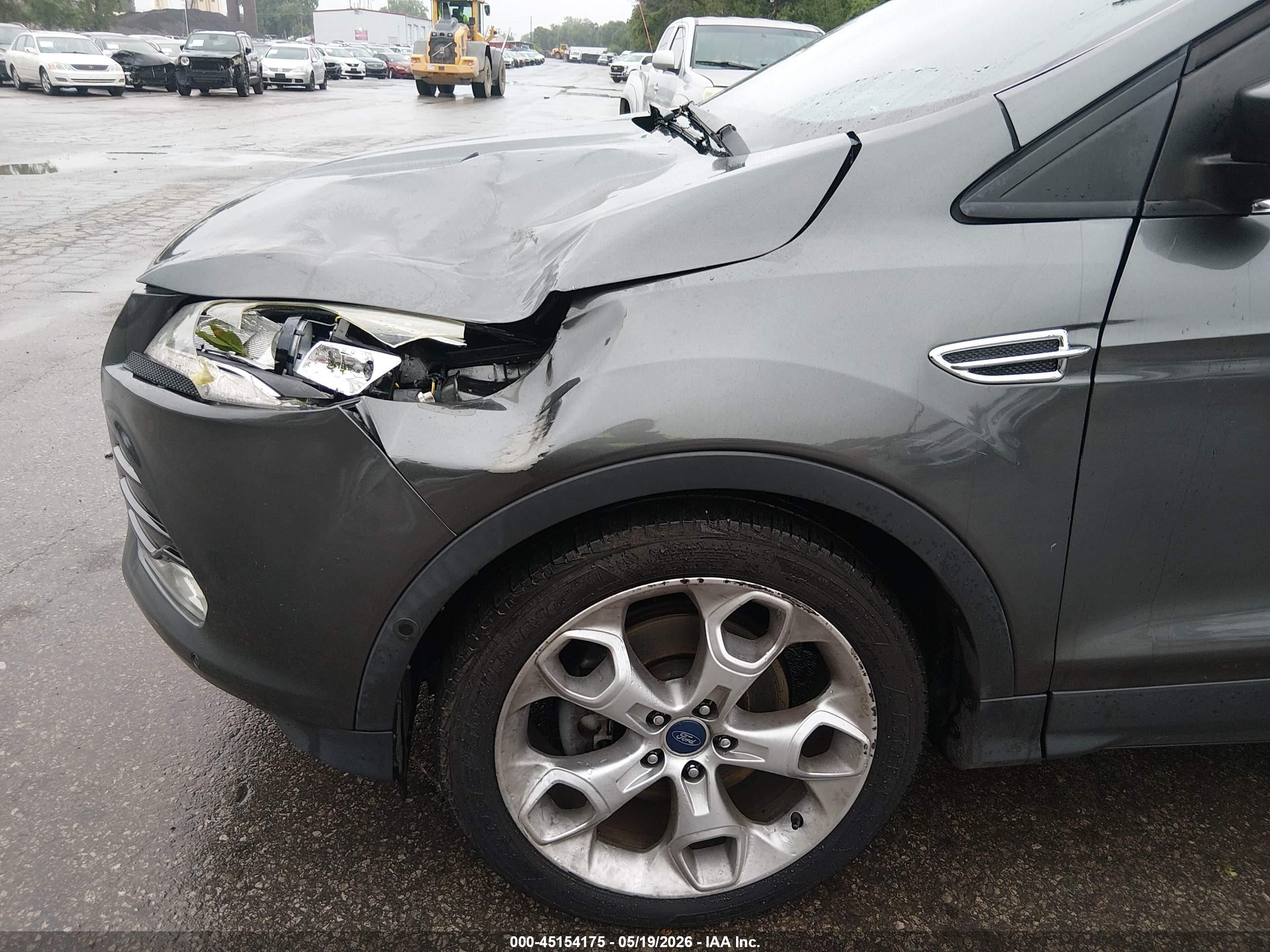 2015 Ford Escape Titanium Серый vin: 1FMCU0J95FUB61813