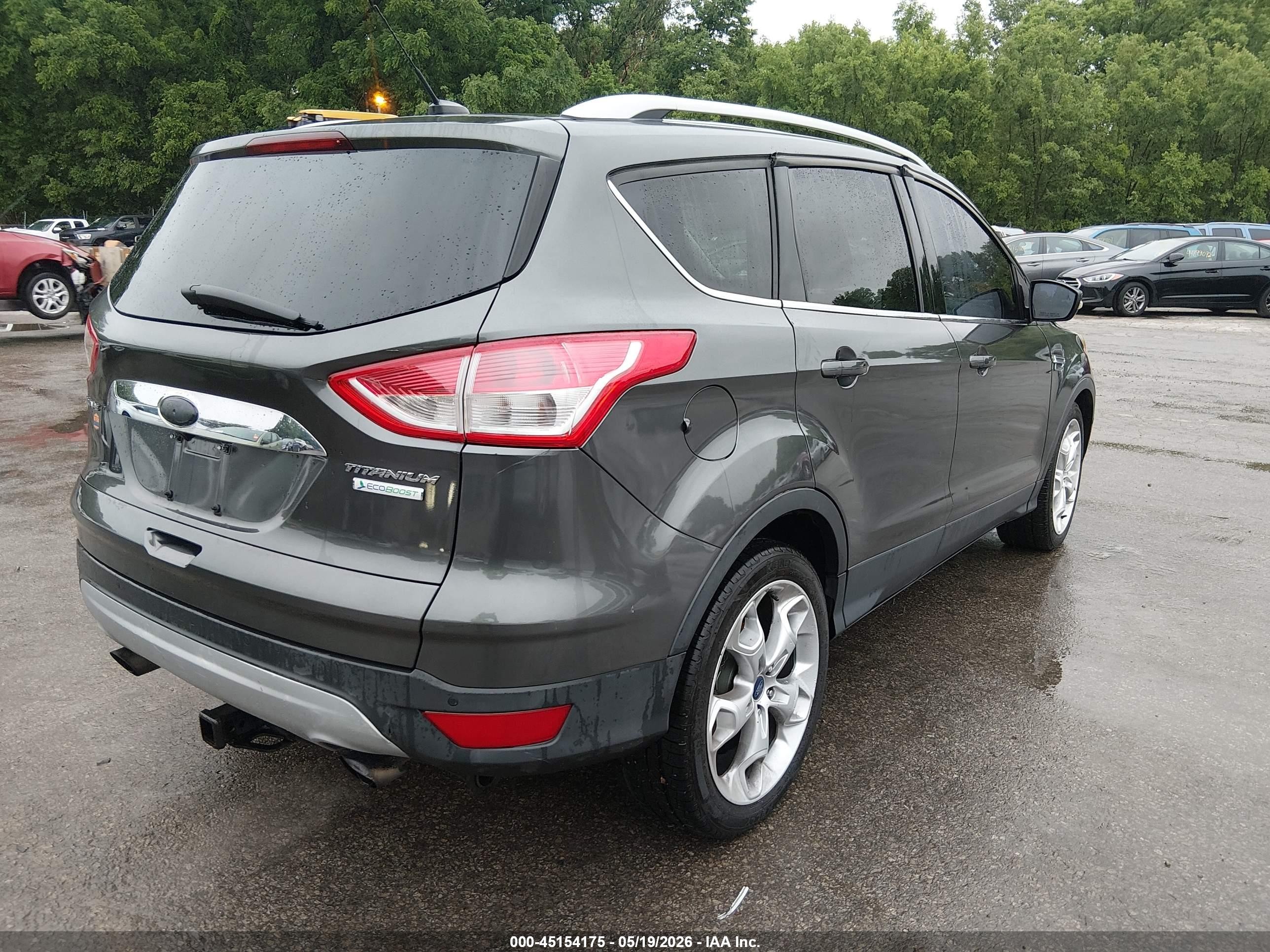 2015 Ford Escape Titanium Серый vin: 1FMCU0J95FUB61813