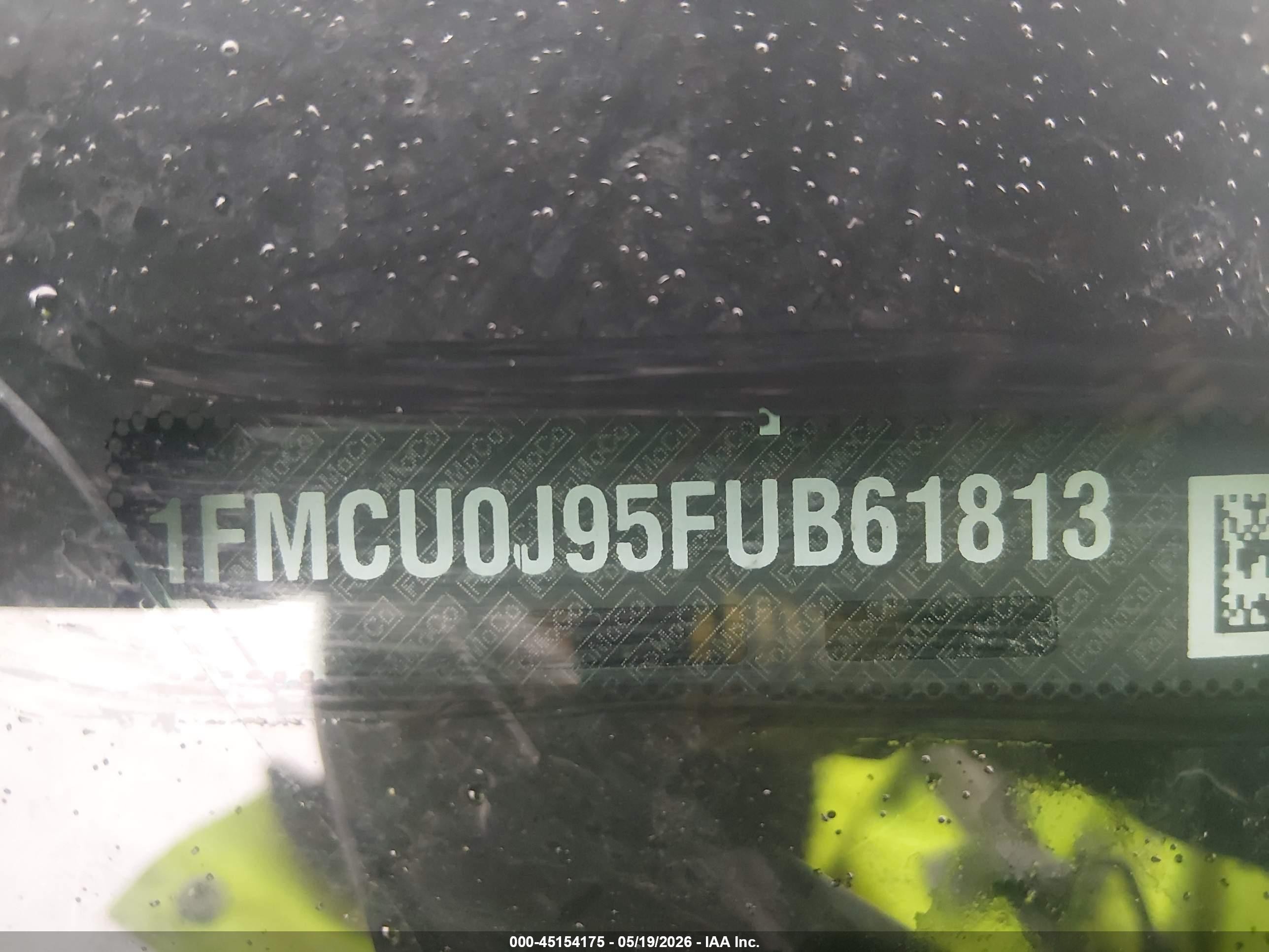 2015 Ford Escape Titanium Серый vin: 1FMCU0J95FUB61813