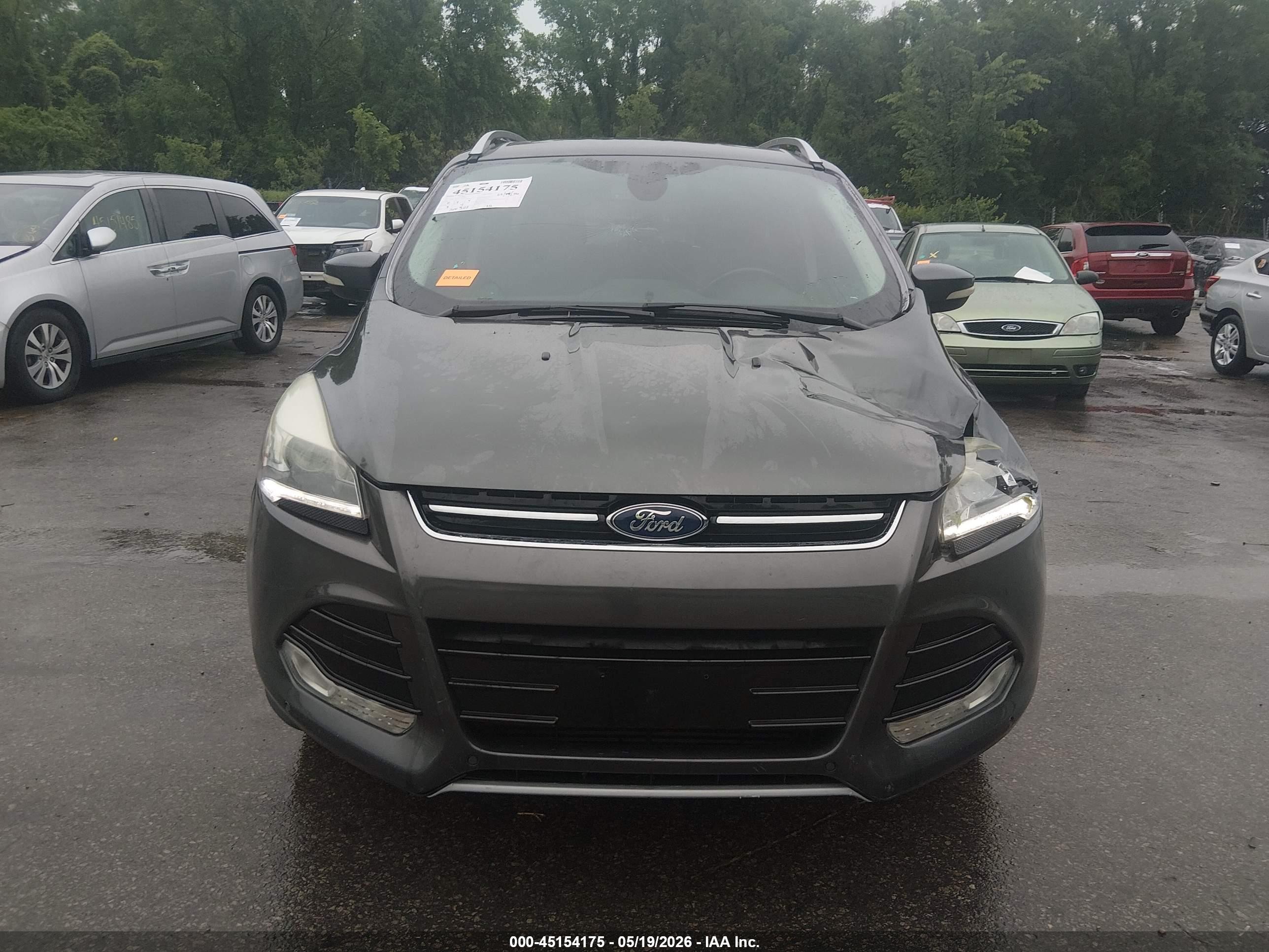 2015 Ford Escape Titanium Серый vin: 1FMCU0J95FUB61813