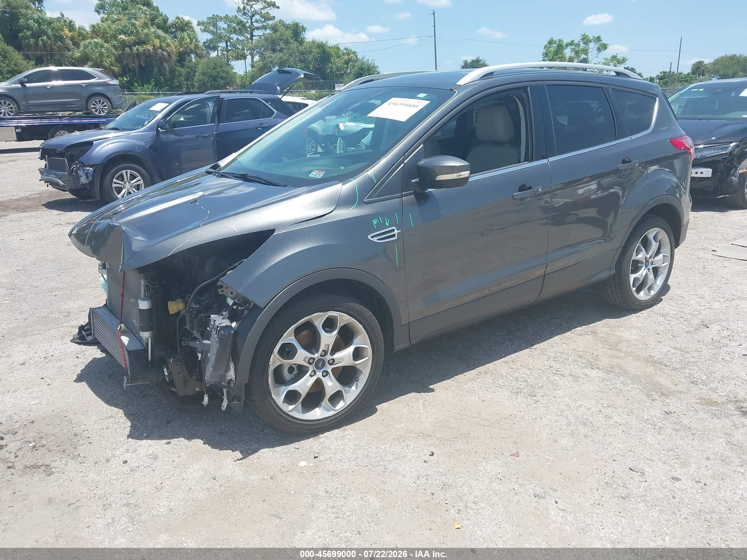 2015 Ford Escape Titanium Gray vin: 1FMCU0J95FUB78448