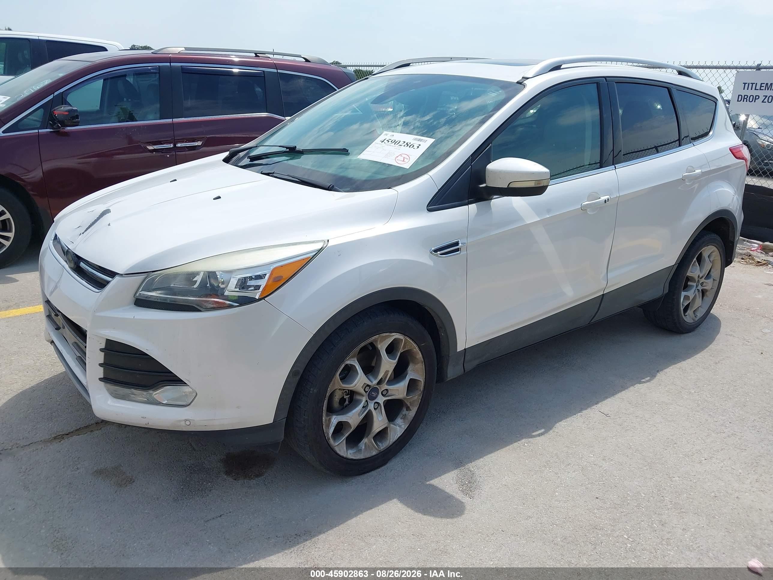2015 Ford Escape Titanium White vin: 1FMCU0J95FUC78422