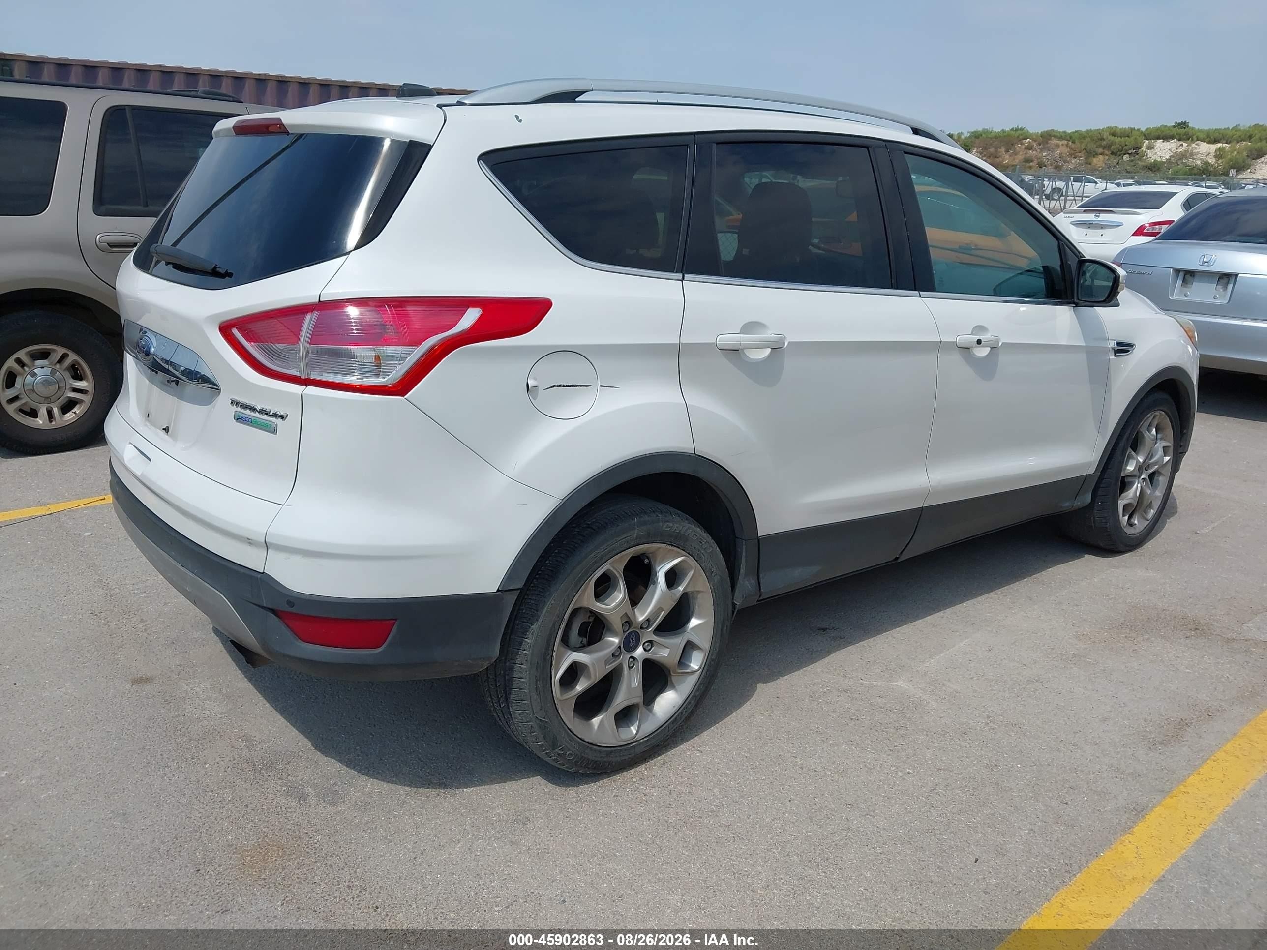 2015 Ford Escape Titanium White vin: 1FMCU0J95FUC78422