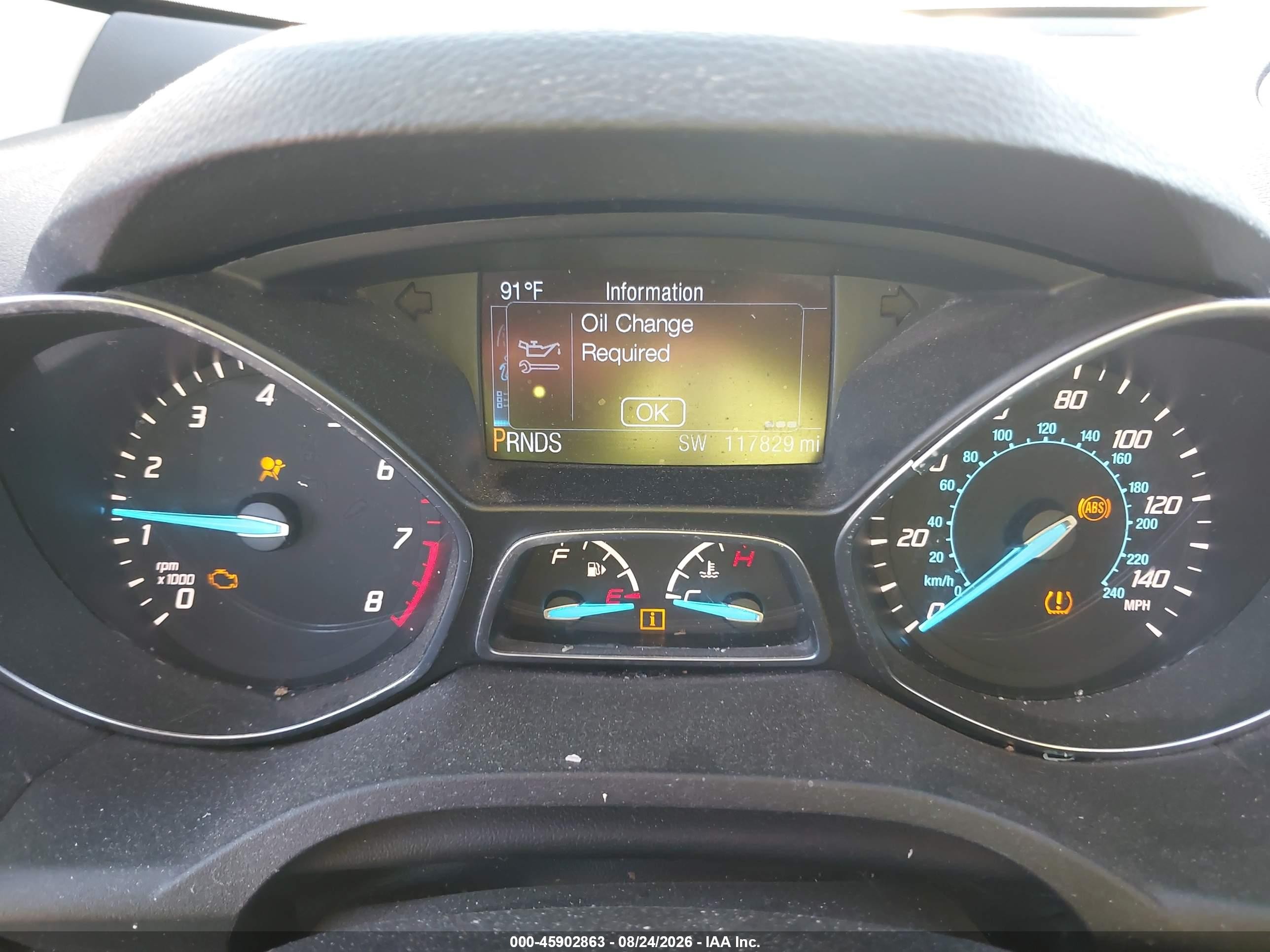 2015 Ford Escape Titanium White vin: 1FMCU0J95FUC78422