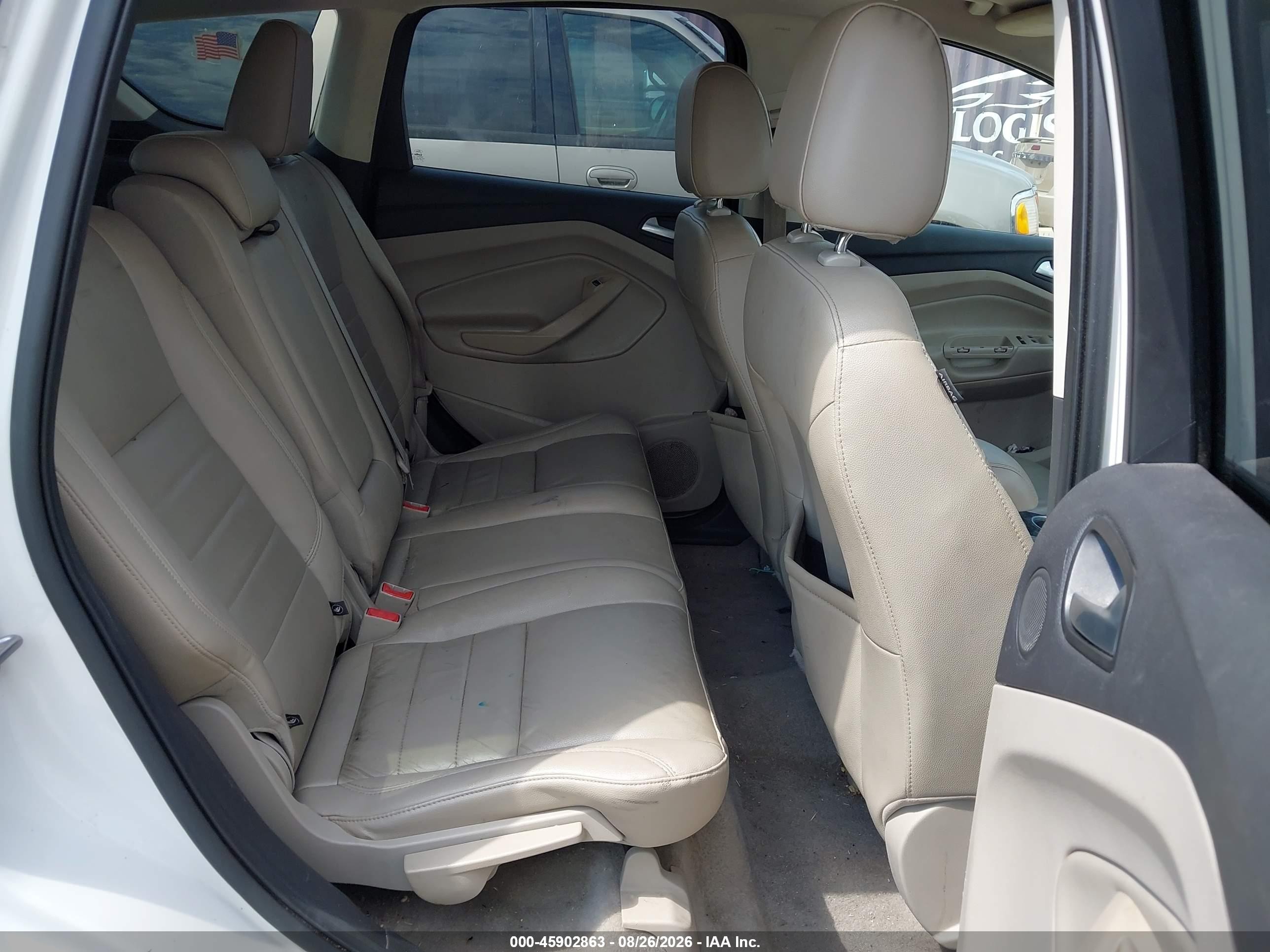 2015 Ford Escape Titanium White vin: 1FMCU0J95FUC78422
