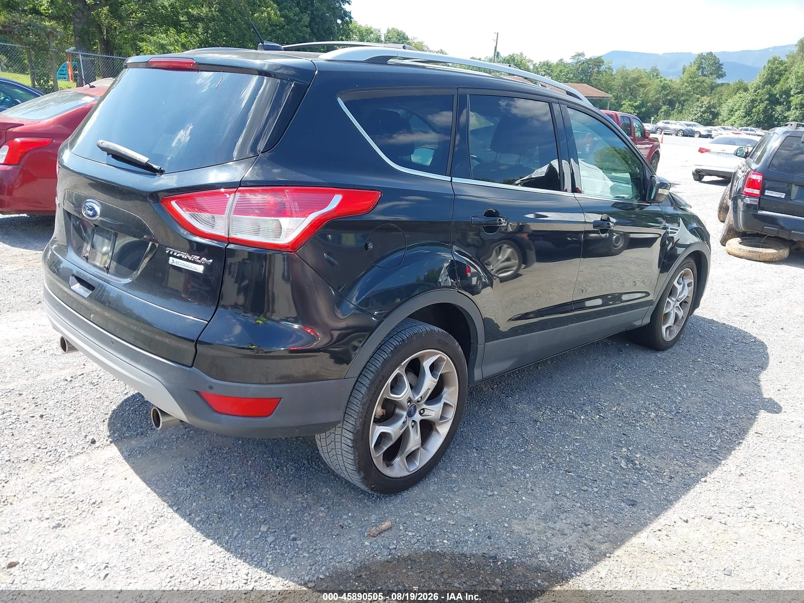 2013 Ford Escape Titanium Черный vin: 1FMCU0J96DUA32895