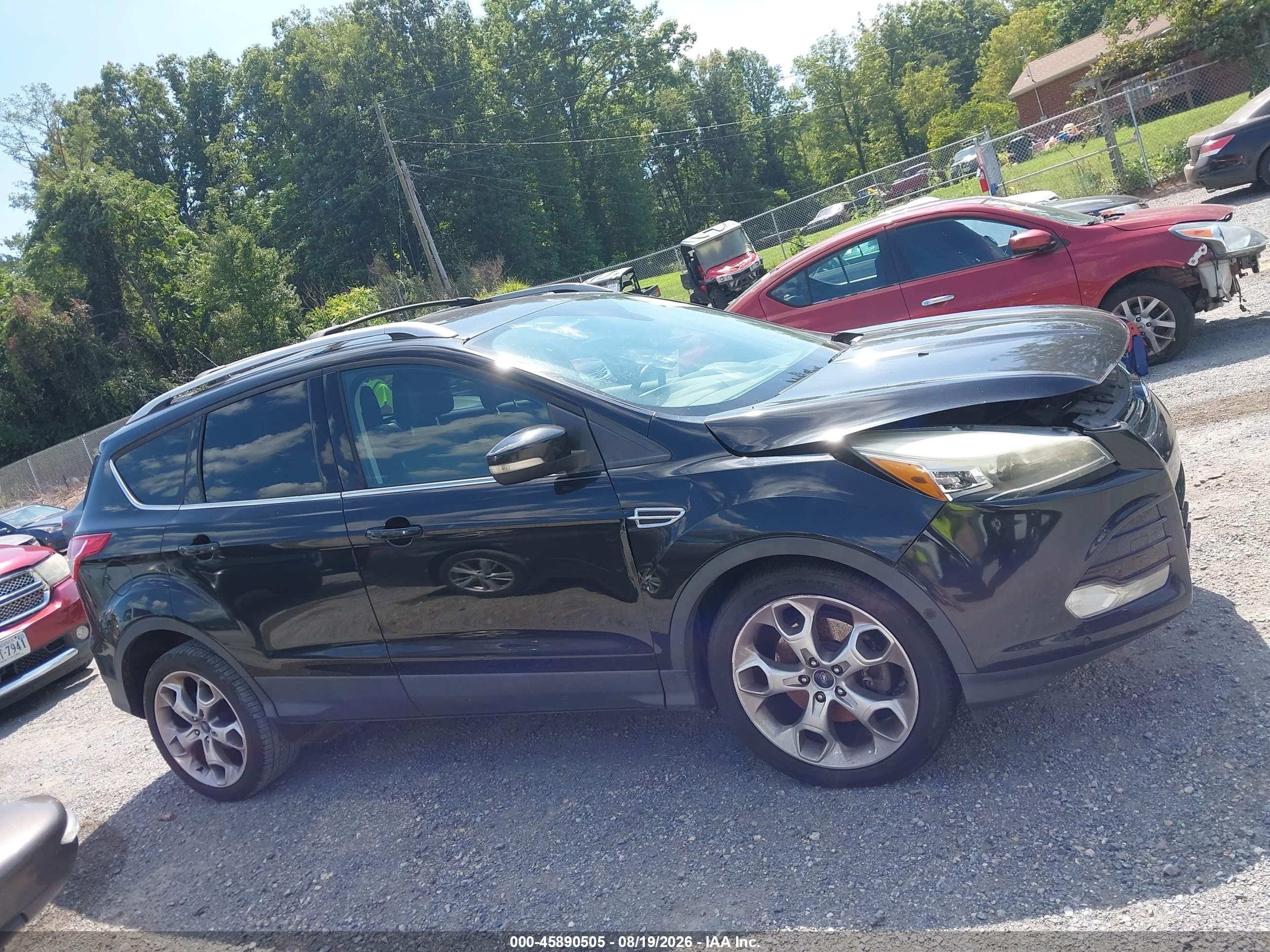 2013 Ford Escape Titanium Черный vin: 1FMCU0J96DUA32895