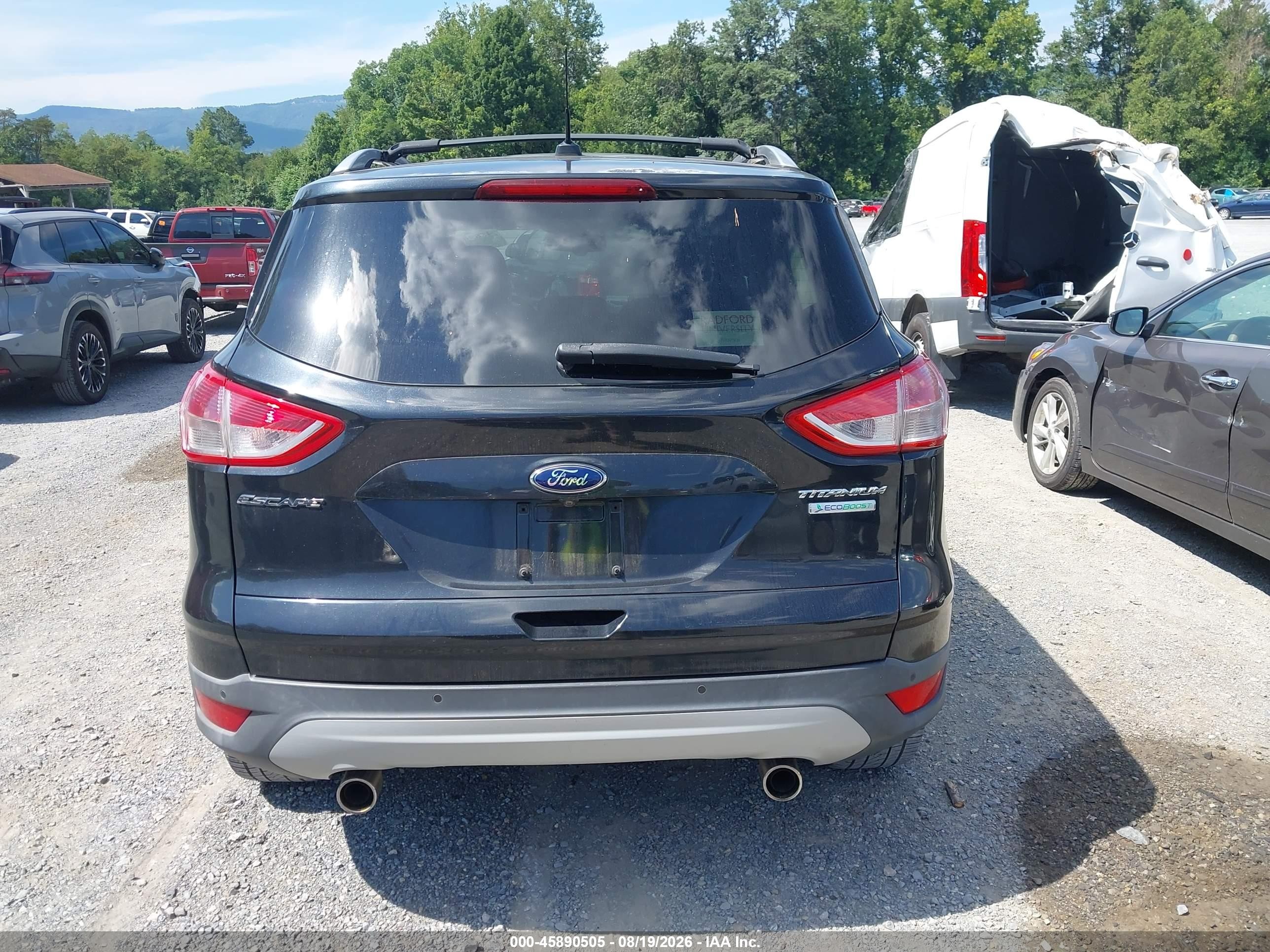 2013 Ford Escape Titanium Черный vin: 1FMCU0J96DUA32895