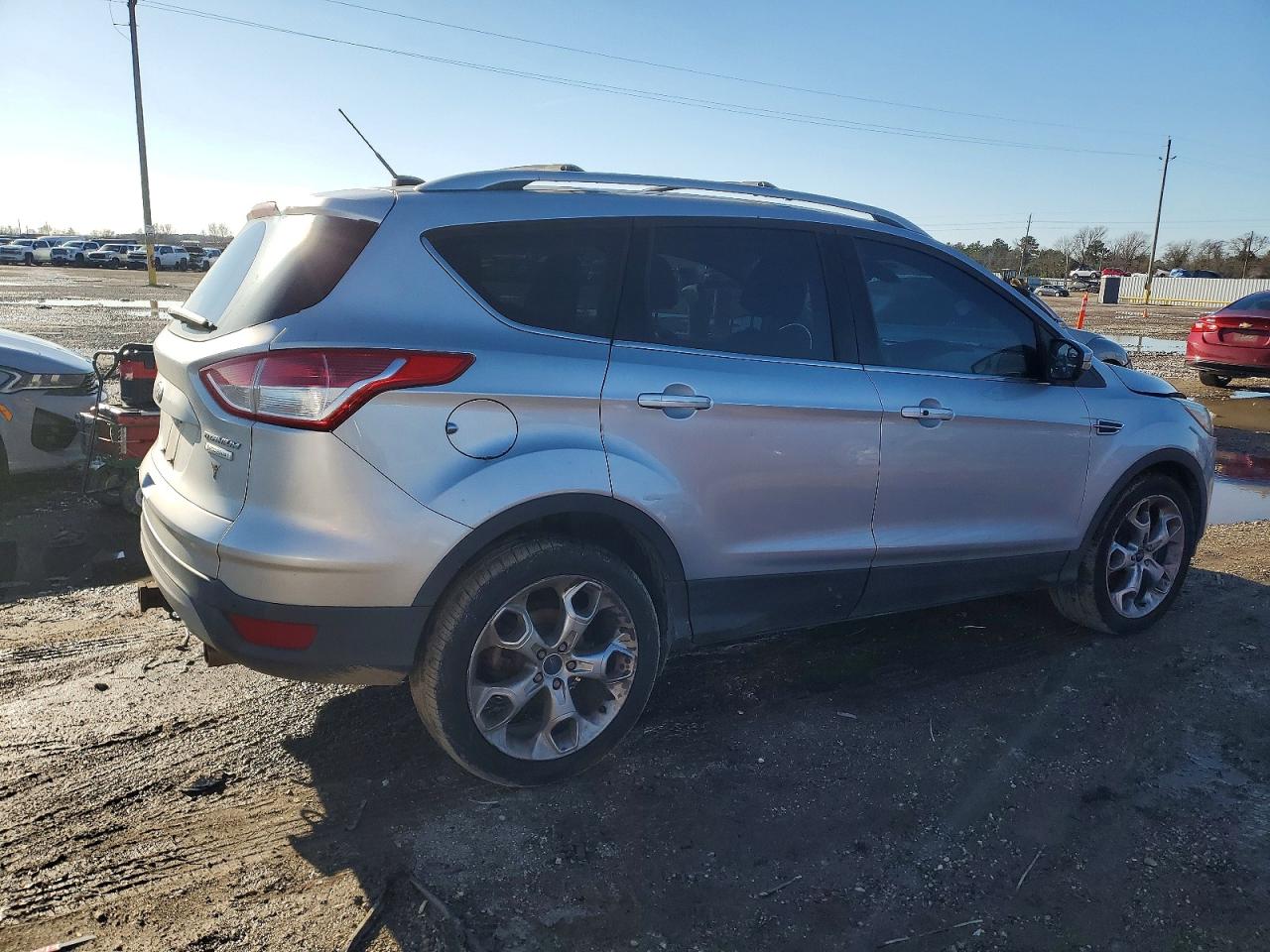 2013 Ford Escape Titanium Silver vin: 1FMCU0J96DUA78095