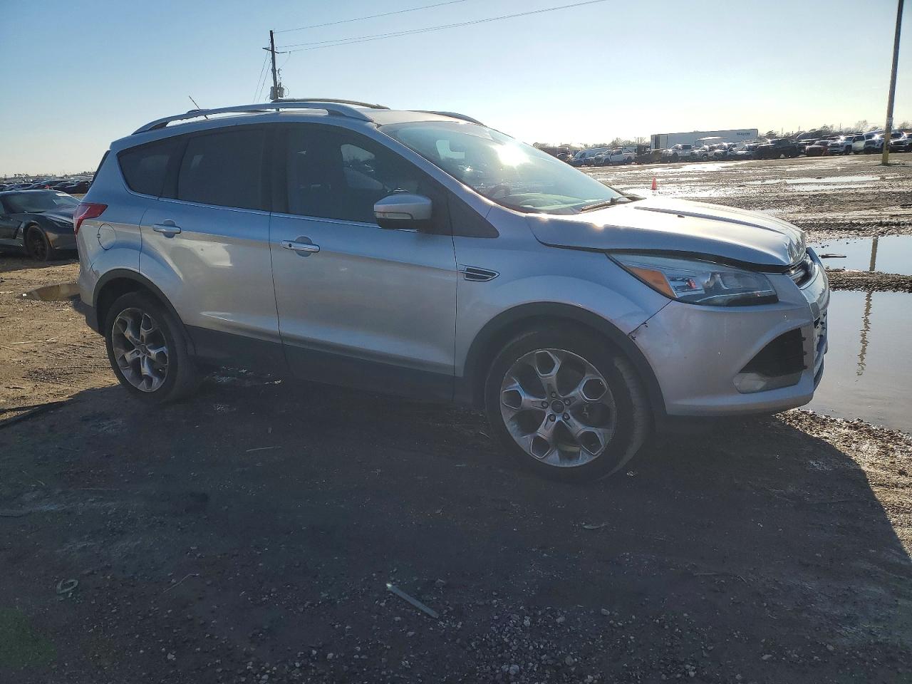 2013 Ford Escape Titanium Silver vin: 1FMCU0J96DUA78095