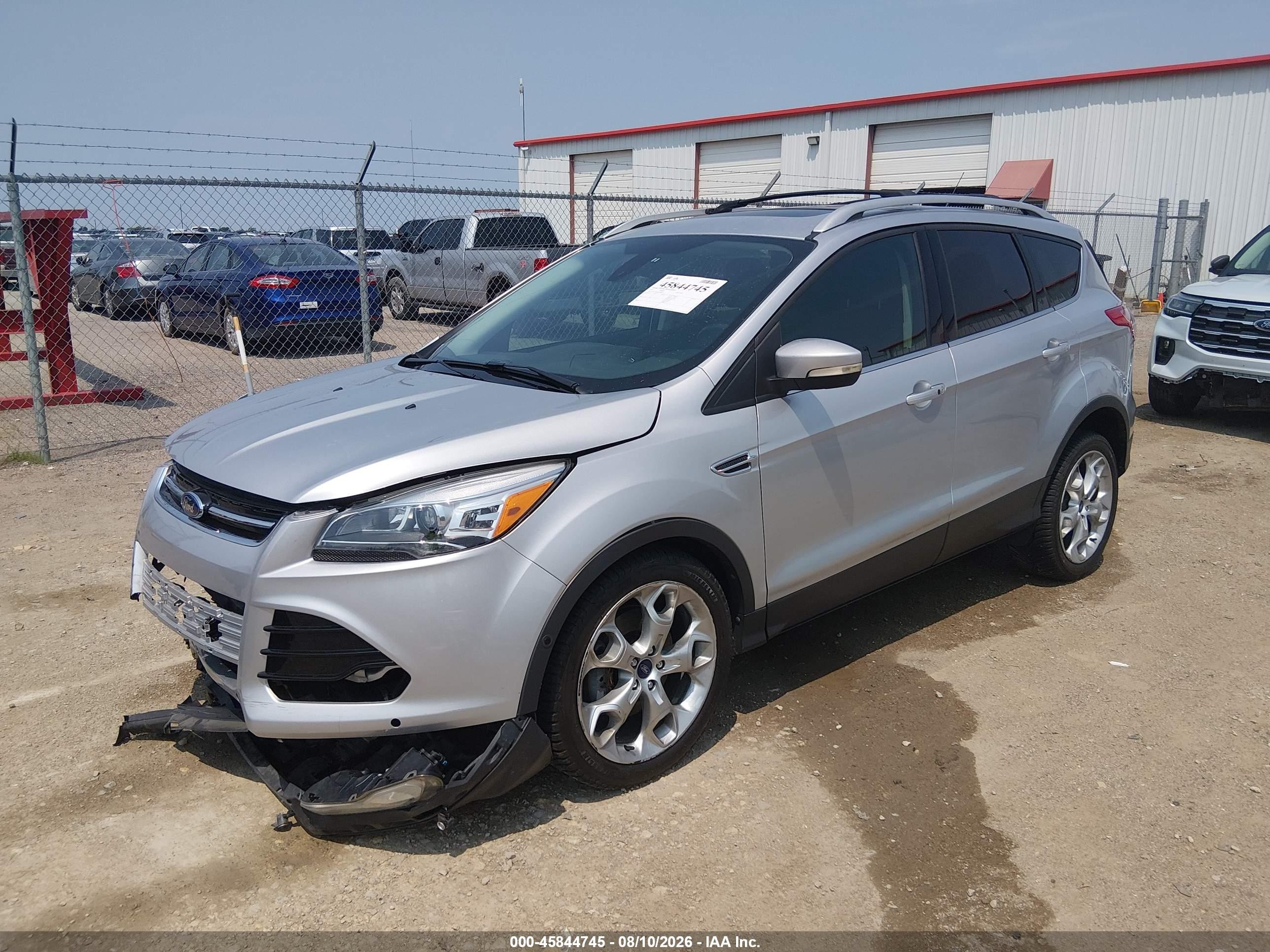 2013 Ford Escape Titanium Silver vin: 1FMCU0J96DUB00502