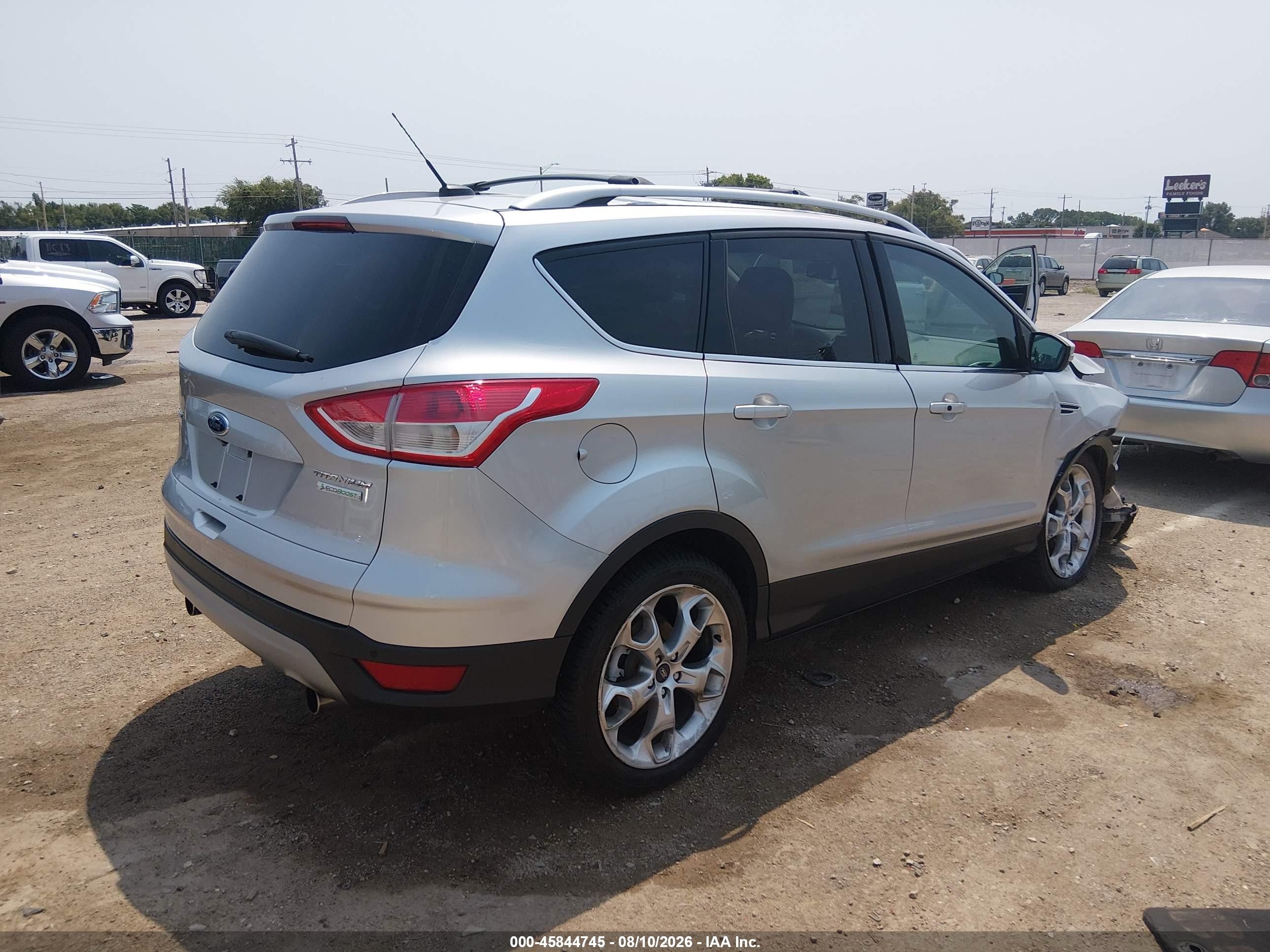 2013 Ford Escape Titanium Silver vin: 1FMCU0J96DUB00502