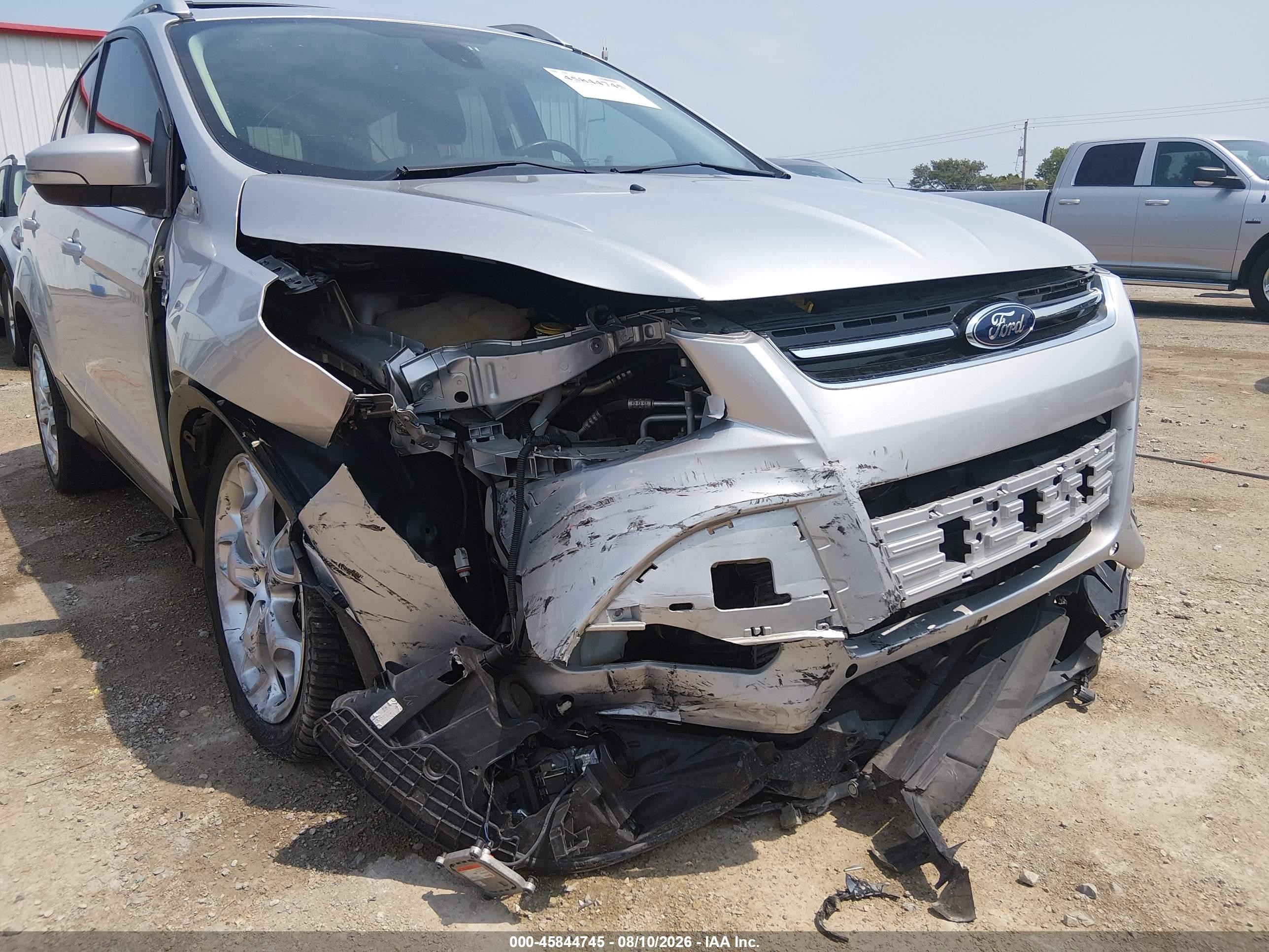 2013 Ford Escape Titanium Silver vin: 1FMCU0J96DUB00502