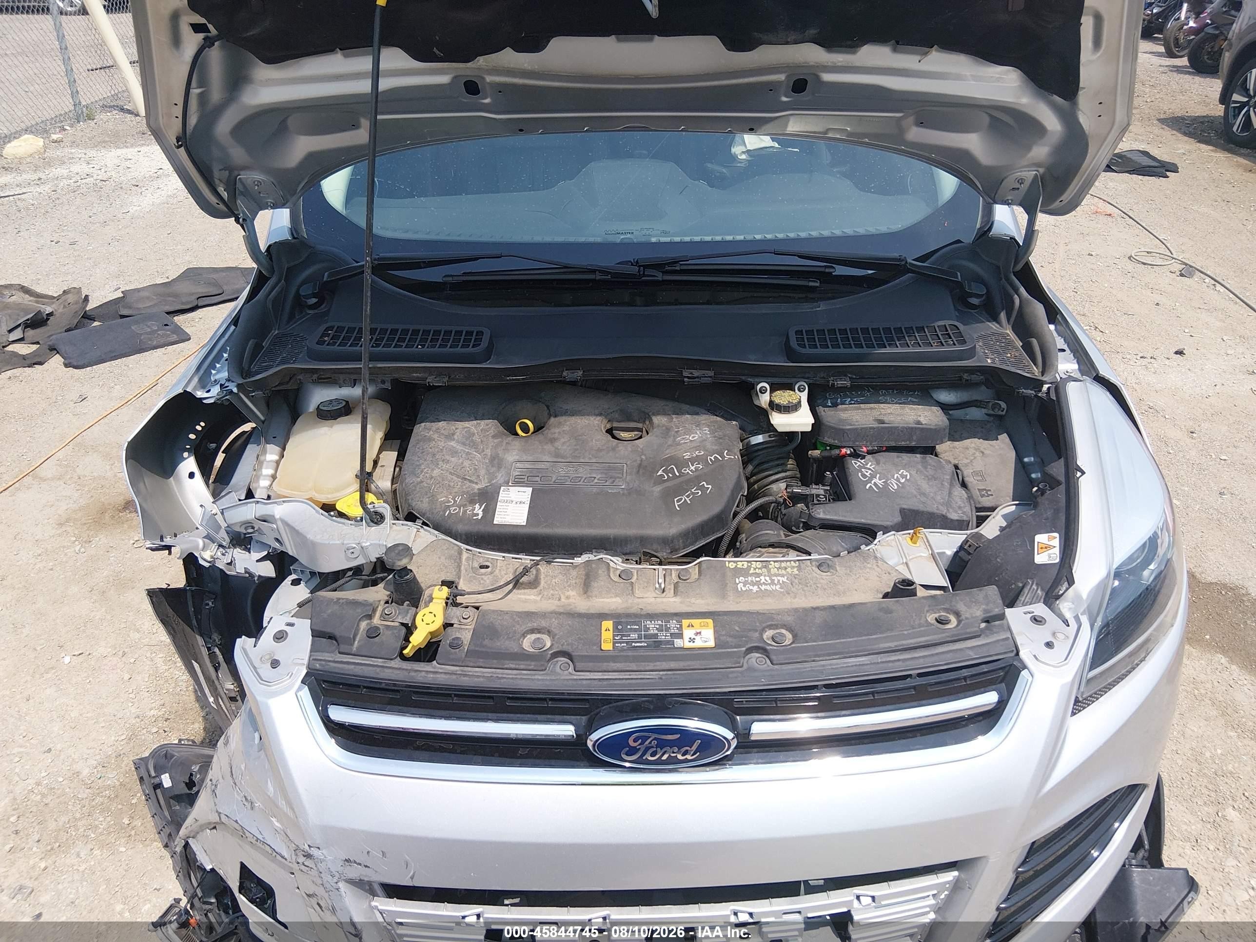 2013 Ford Escape Titanium Silver vin: 1FMCU0J96DUB00502