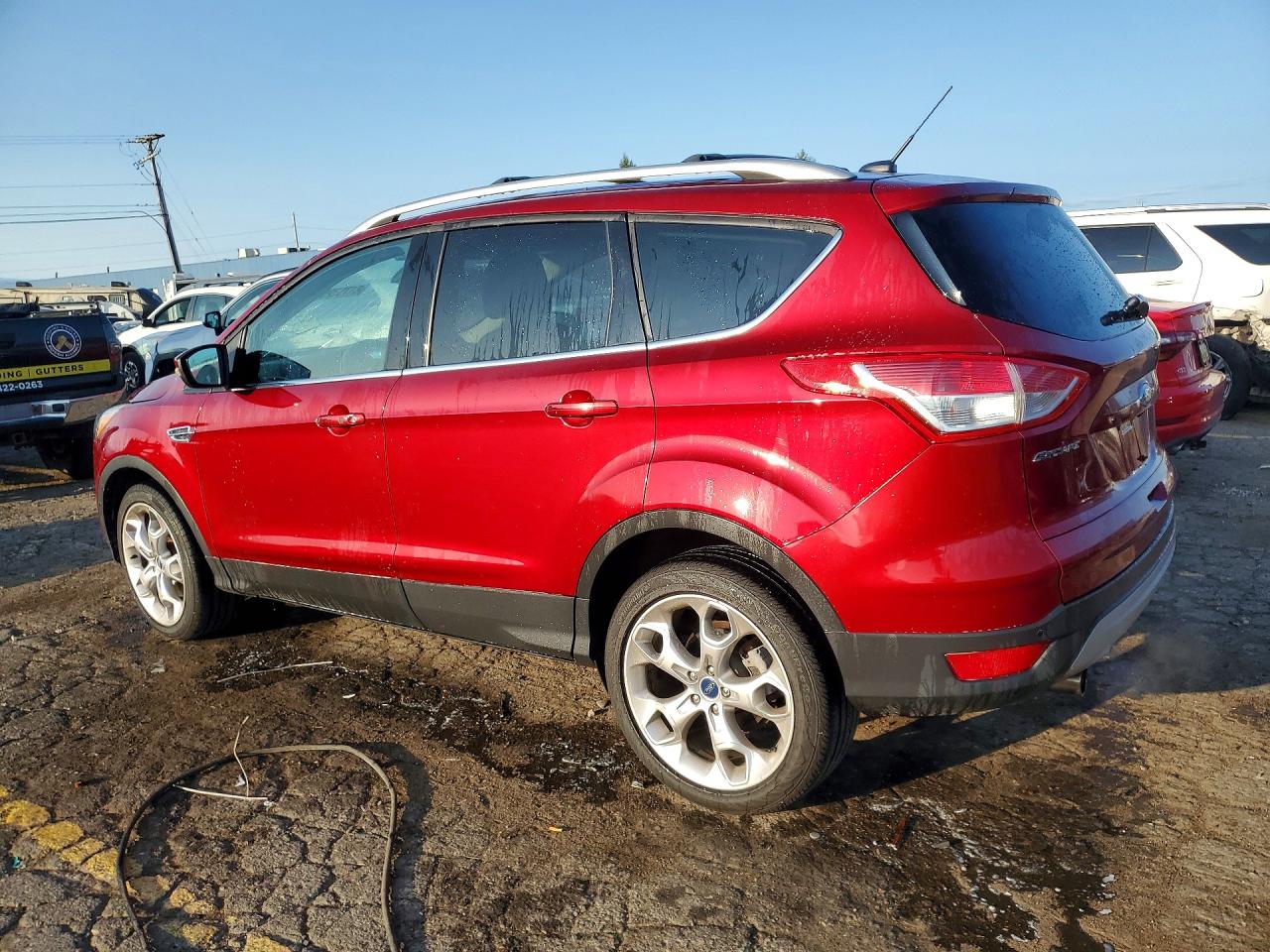 2013 Ford Escape Titanium Red vin: 1FMCU0J96DUB45312