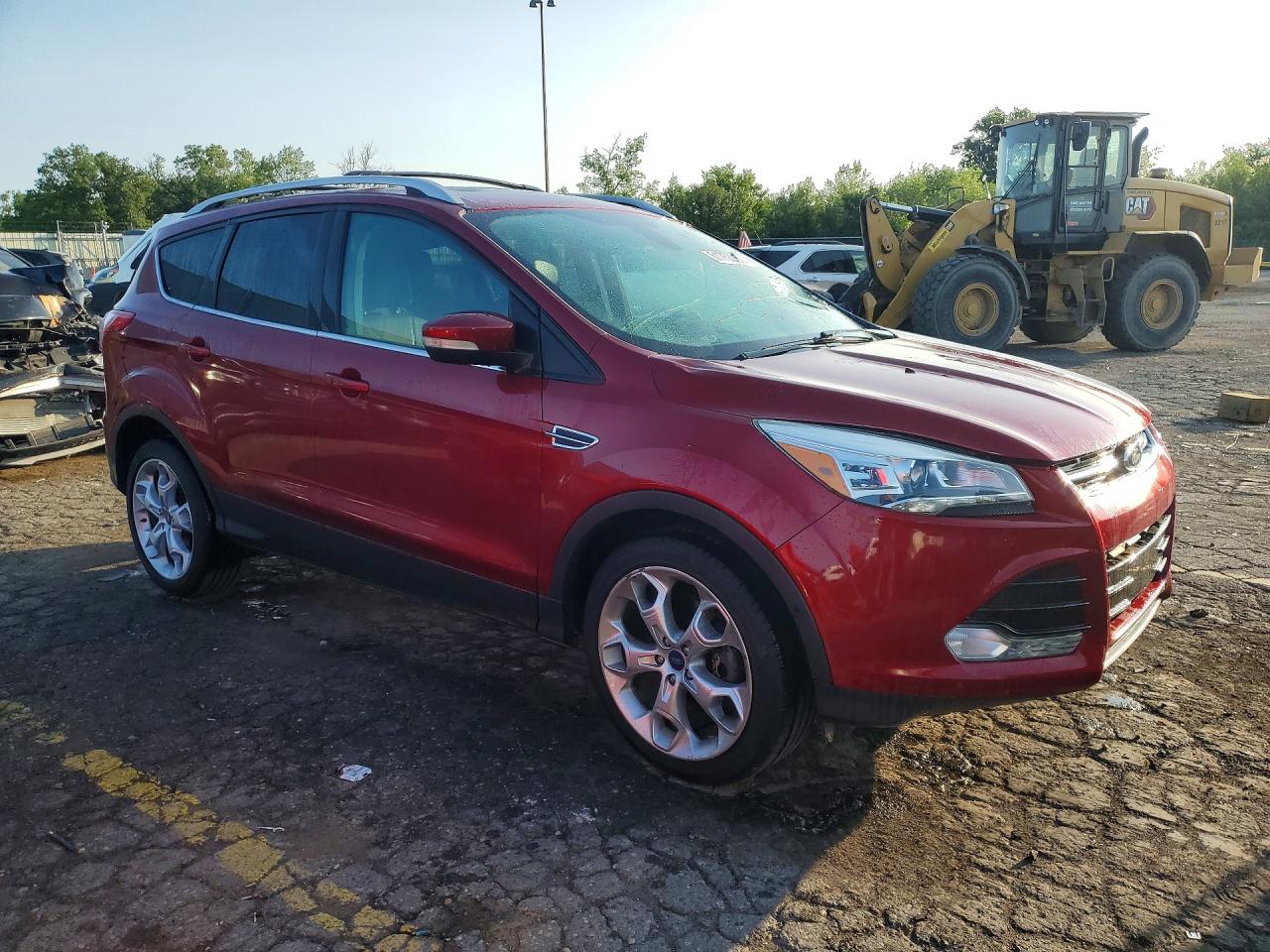 2013 Ford Escape Titanium Red vin: 1FMCU0J96DUB45312