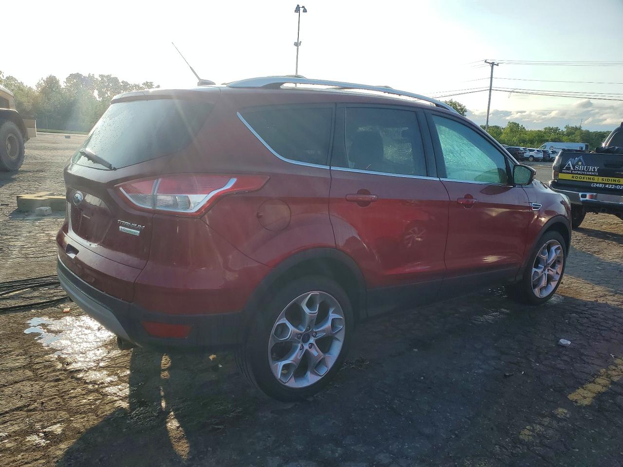 2013 Ford Escape Titanium Red vin: 1FMCU0J96DUB45312