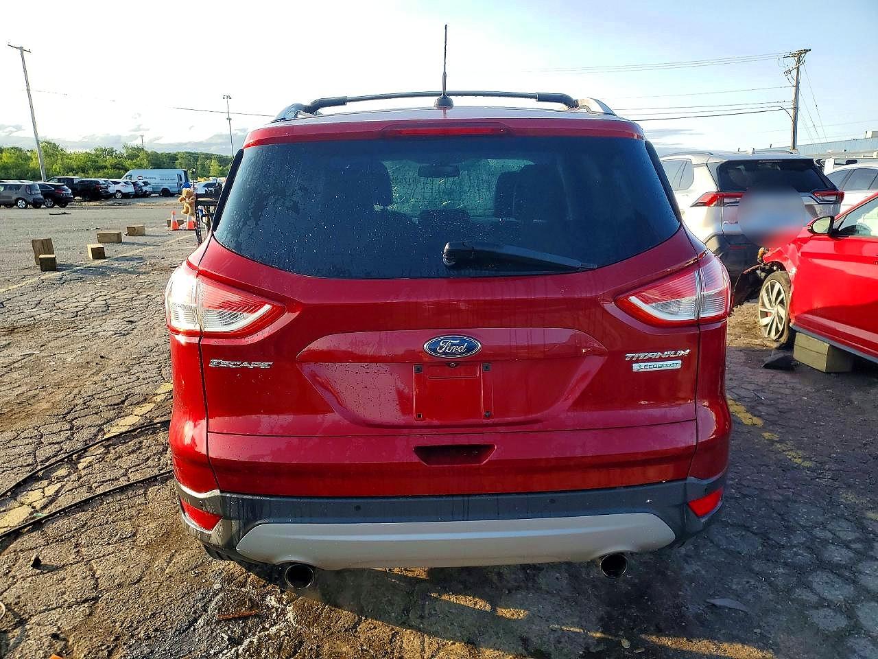 2013 Ford Escape Titanium Red vin: 1FMCU0J96DUB45312
