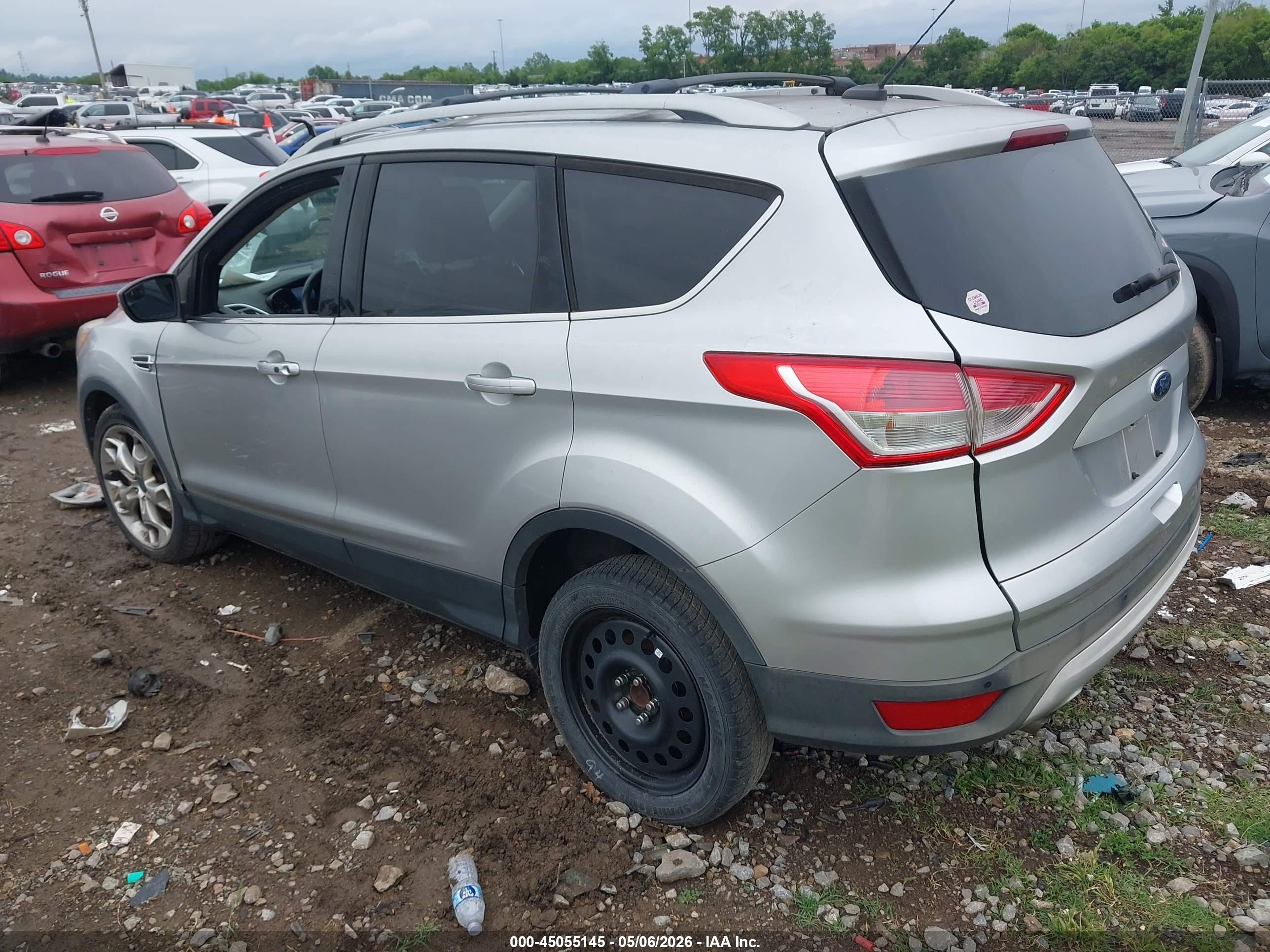 2013 Ford Escape Titanium Silver vin: 1FMCU0J96DUB60490