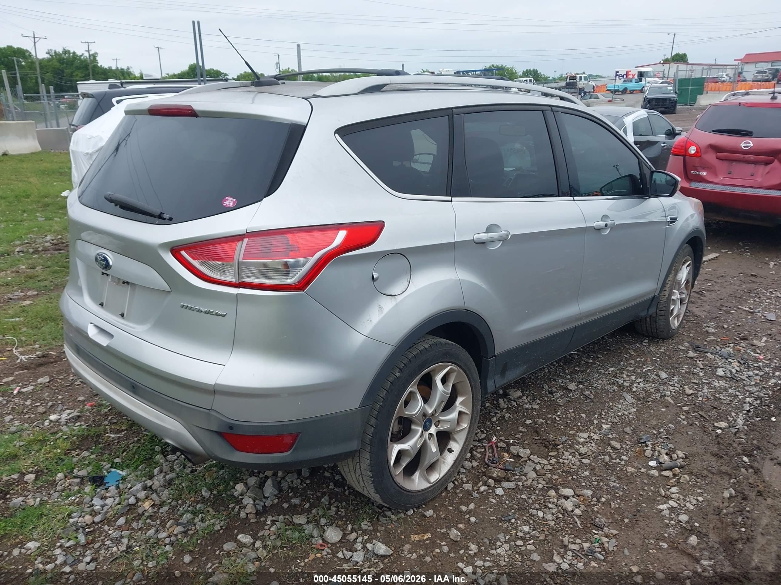2013 Ford Escape Titanium Silver vin: 1FMCU0J96DUB60490