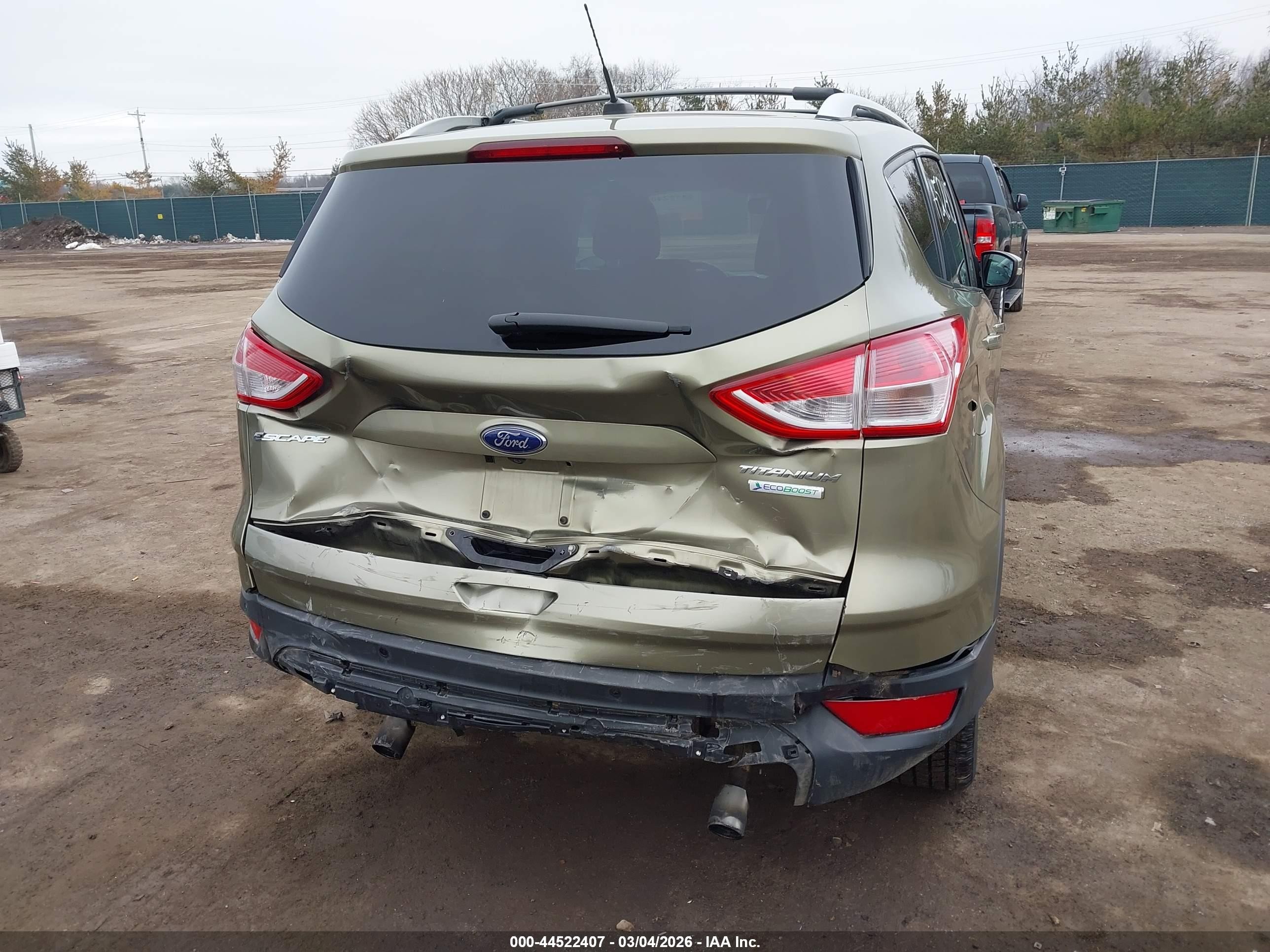 2013 Ford Escape Titanium Зеленый vin: 1FMCU0J96DUC42753