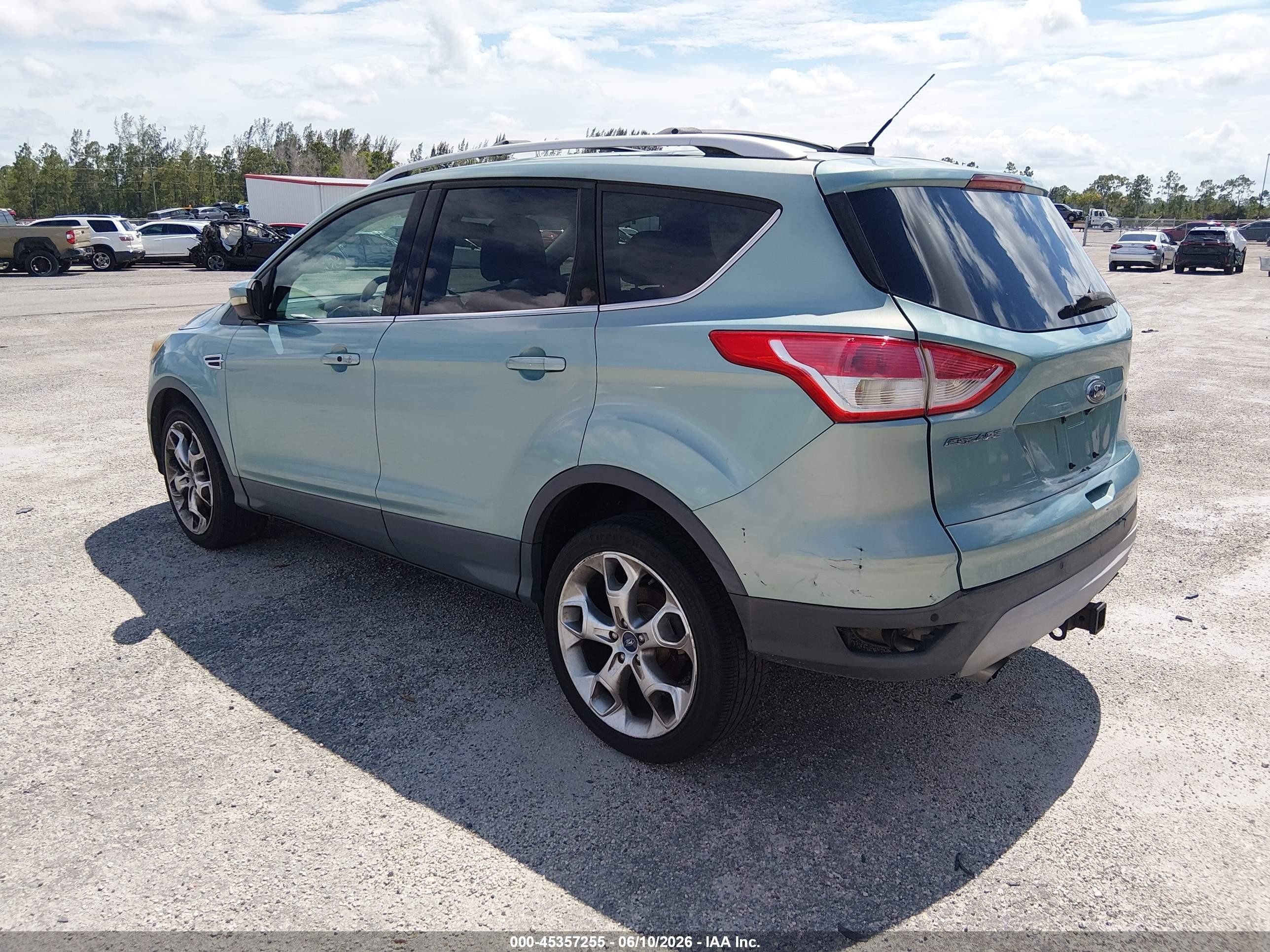 2013 Ford Escape Titanium Light Blue vin: 1FMCU0J96DUD33117