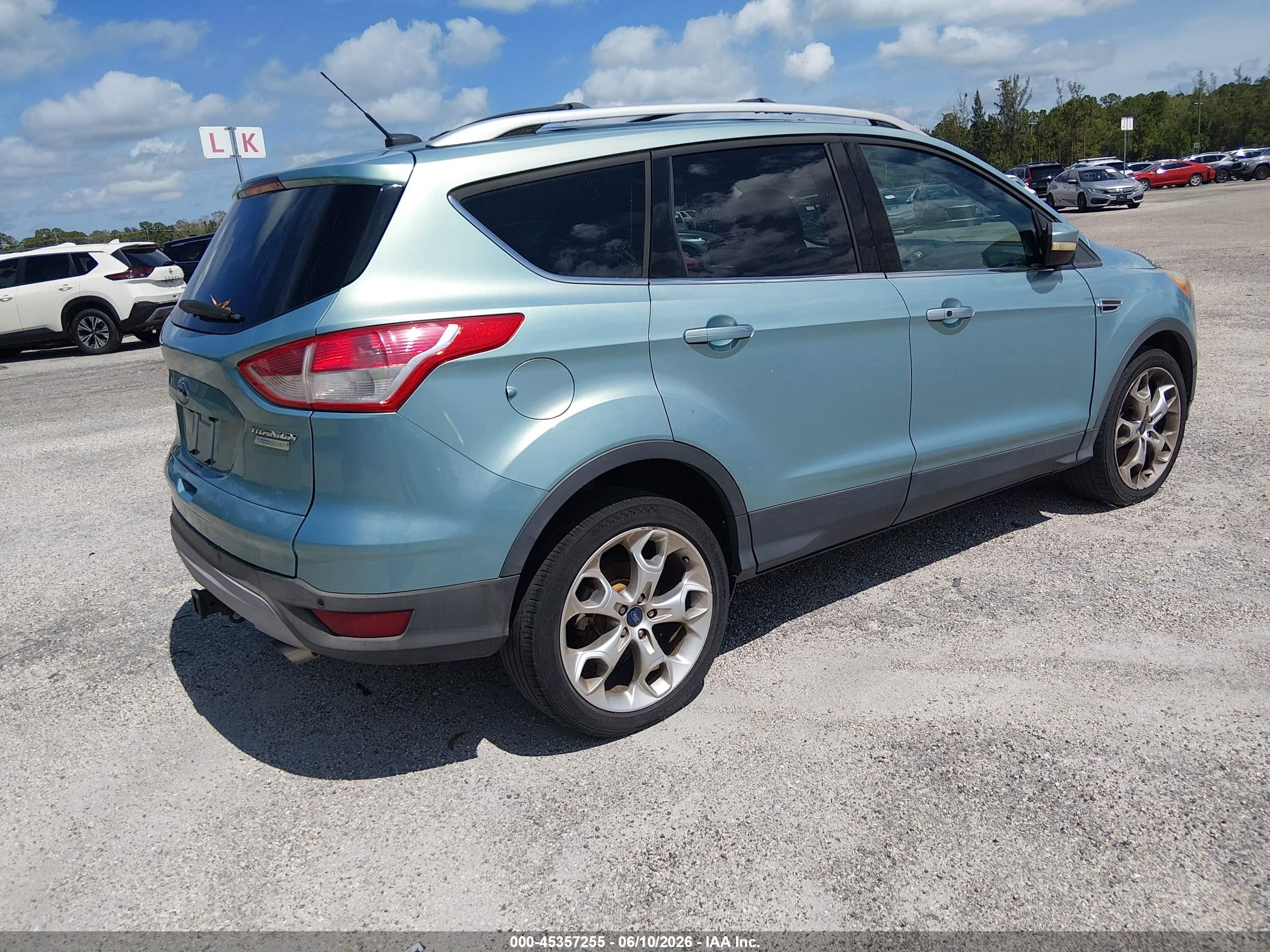 2013 Ford Escape Titanium Light Blue vin: 1FMCU0J96DUD33117