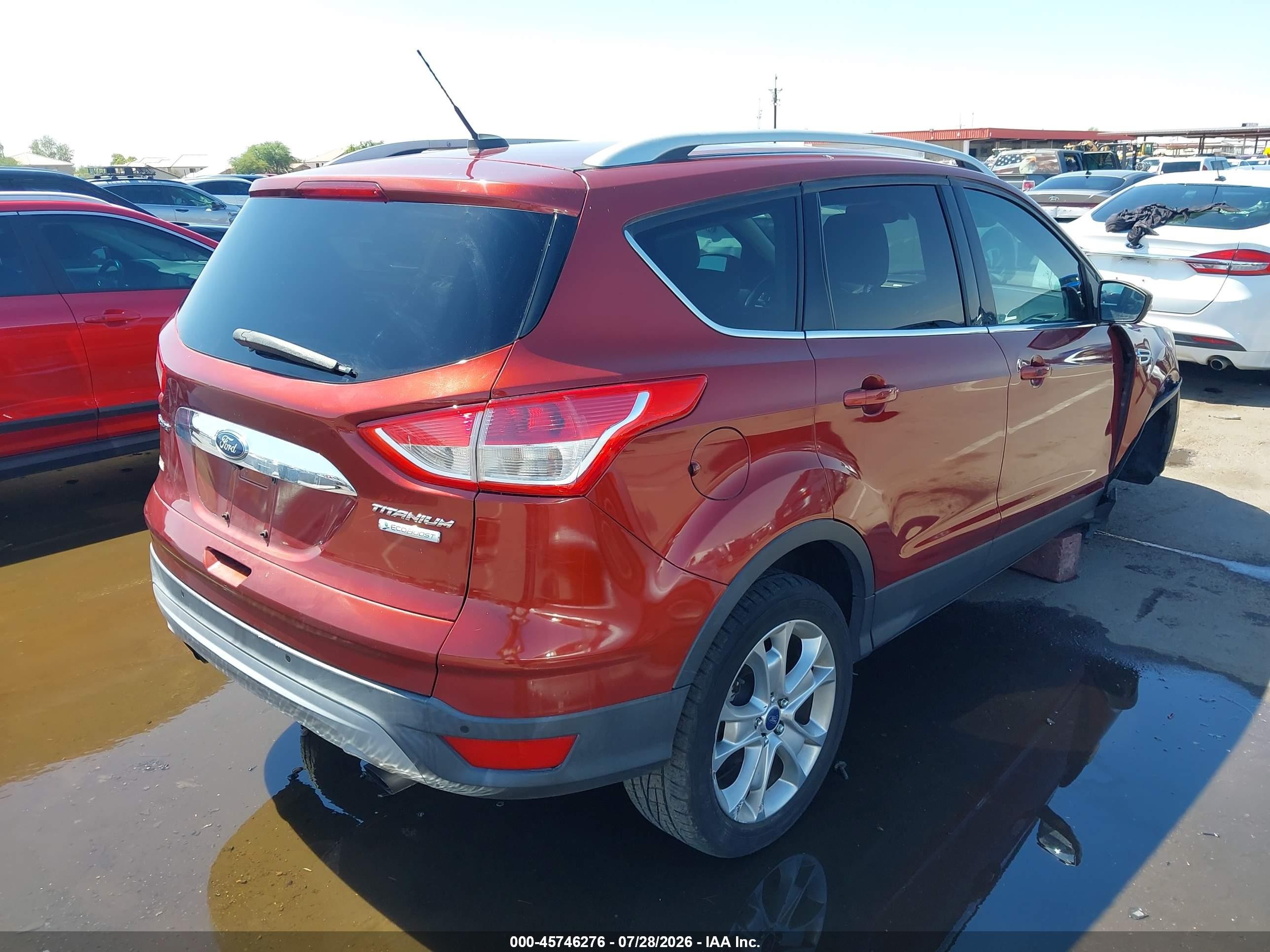 2014 Ford Escape Titanium Orange vin: 1FMCU0J96EUA05648