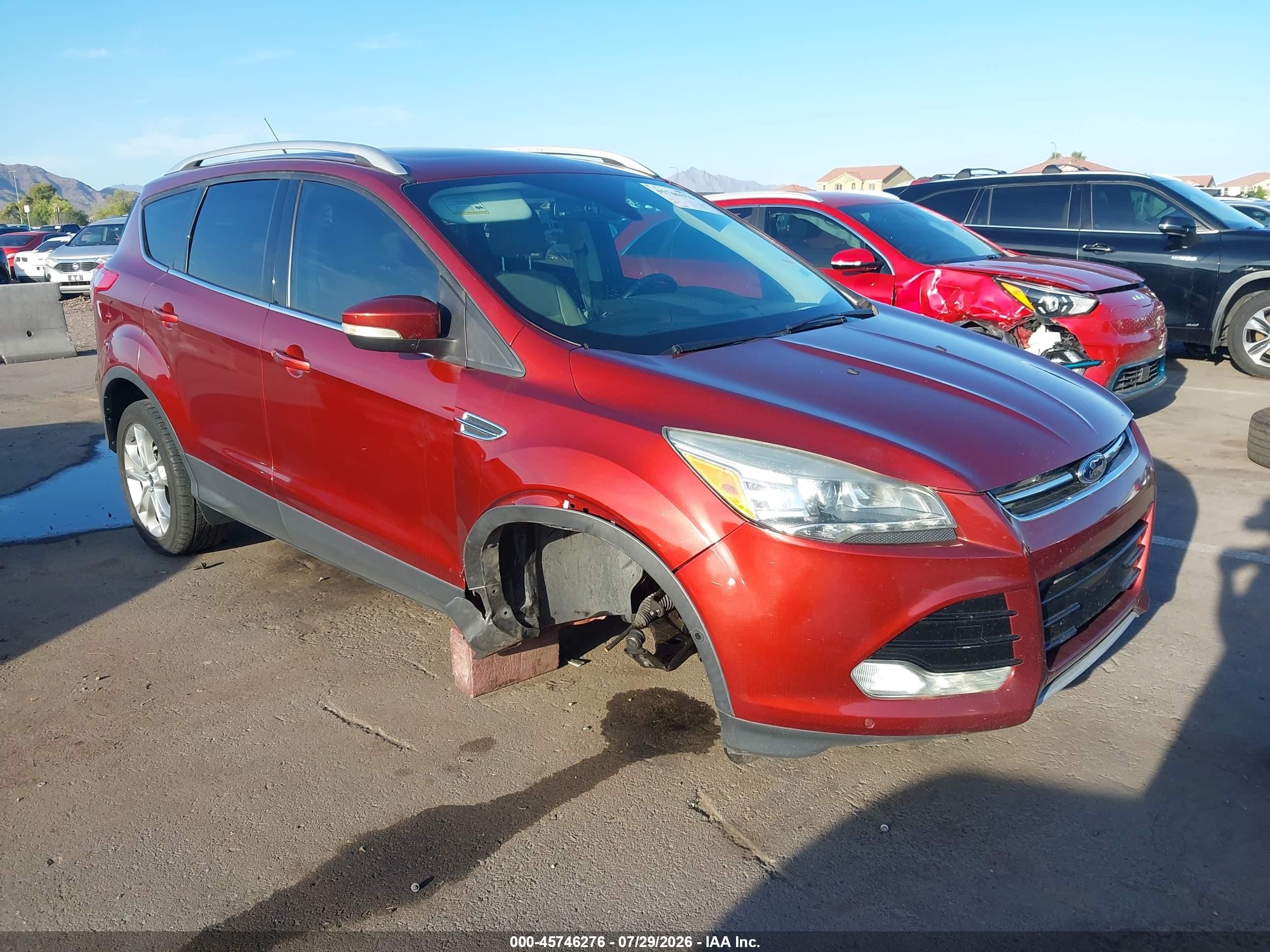 2014 Ford Escape Titanium Orange vin: 1FMCU0J96EUA05648