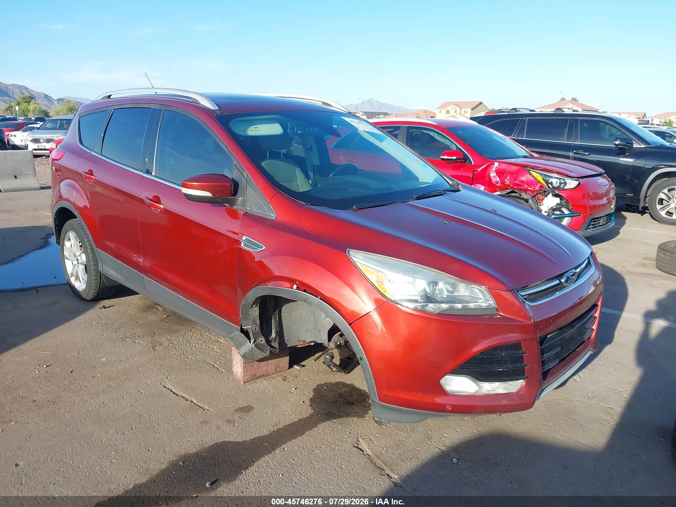 2014 Ford Escape Titanium Orange vin: 1FMCU0J96EUA05648
