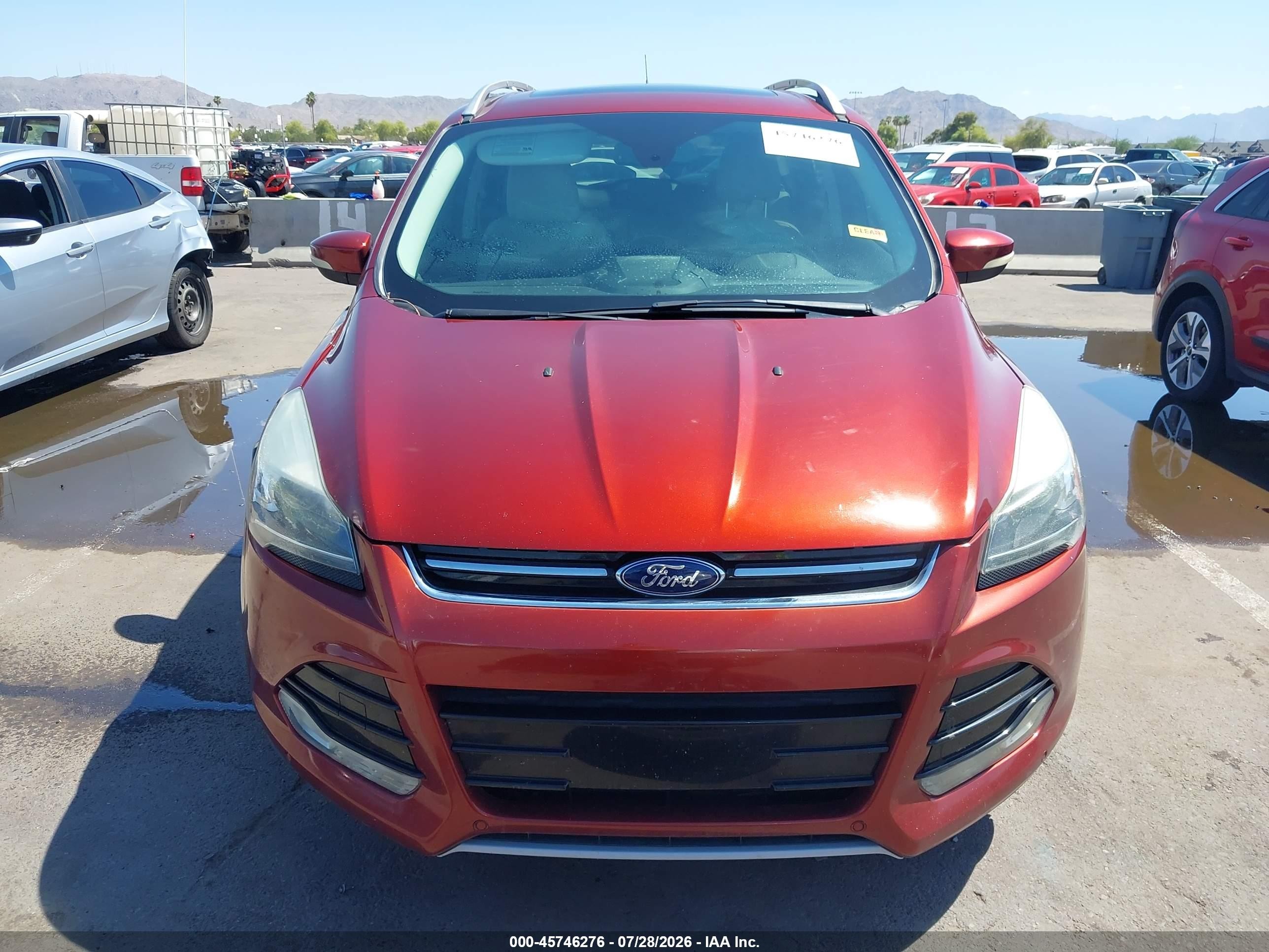 2014 Ford Escape Titanium Orange vin: 1FMCU0J96EUA05648