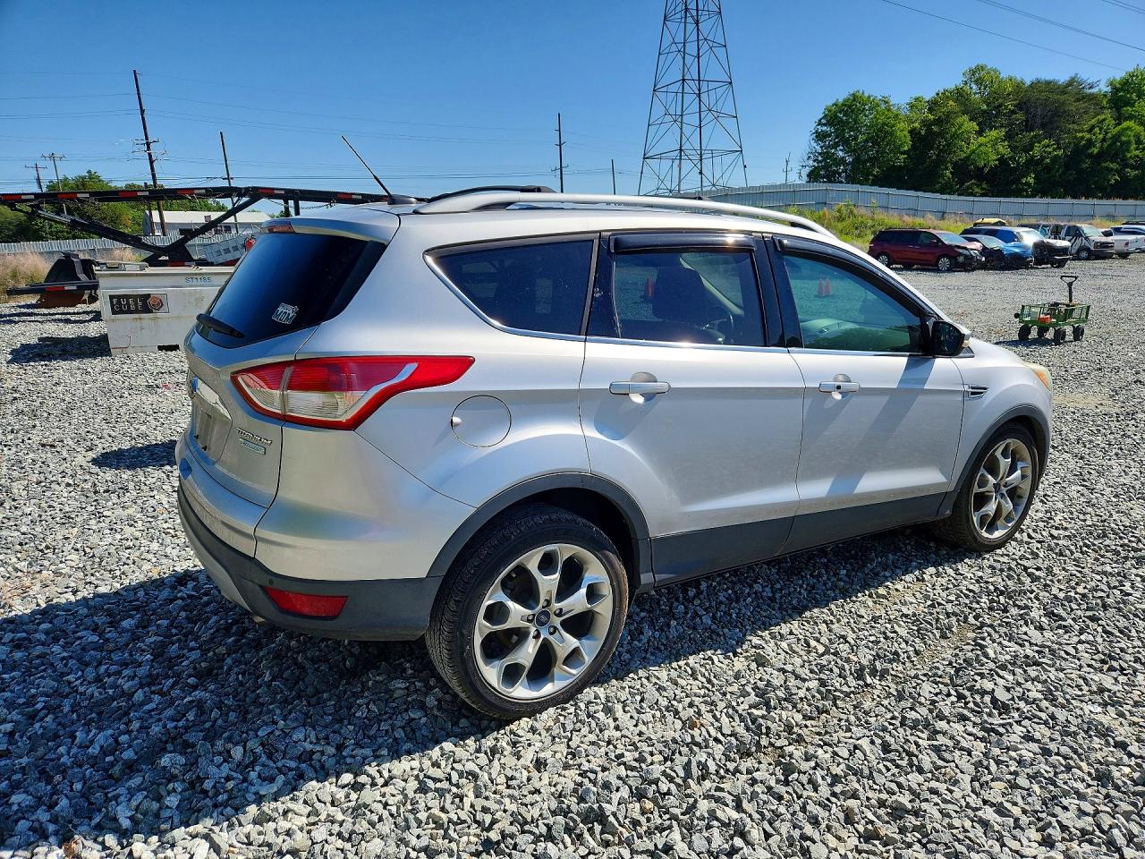 2014 Ford Escape Titanium Silver vin: 1FMCU0J96EUB38961