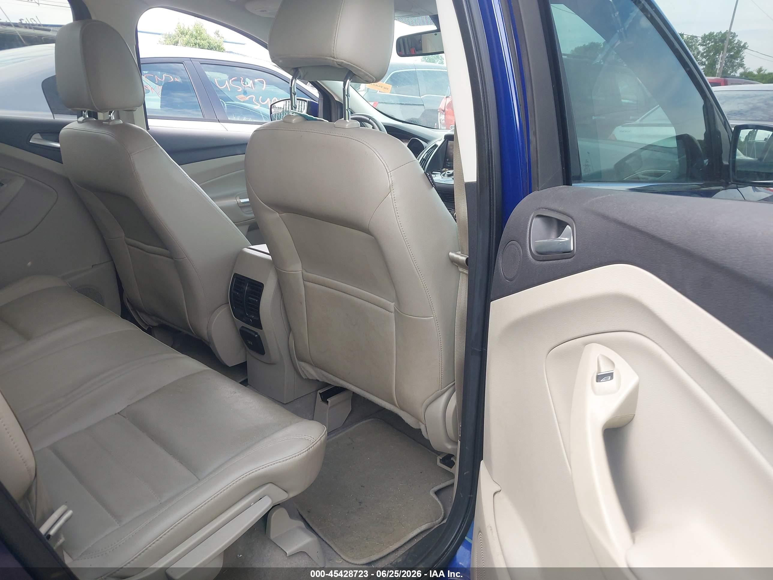2014 Ford Escape Titanium Синий vin: 1FMCU0J96EUB44355