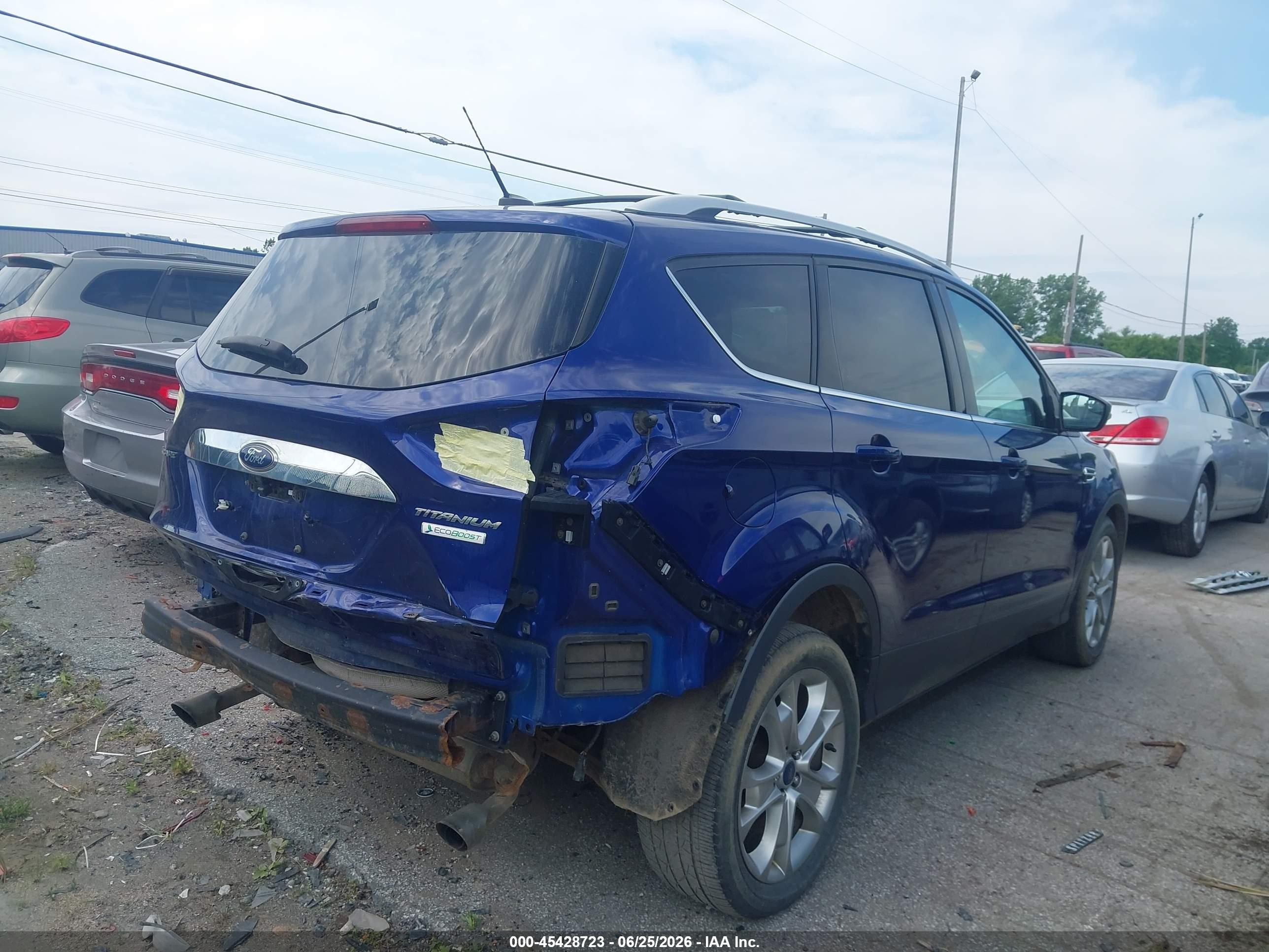 2014 Ford Escape Titanium Синий vin: 1FMCU0J96EUB44355