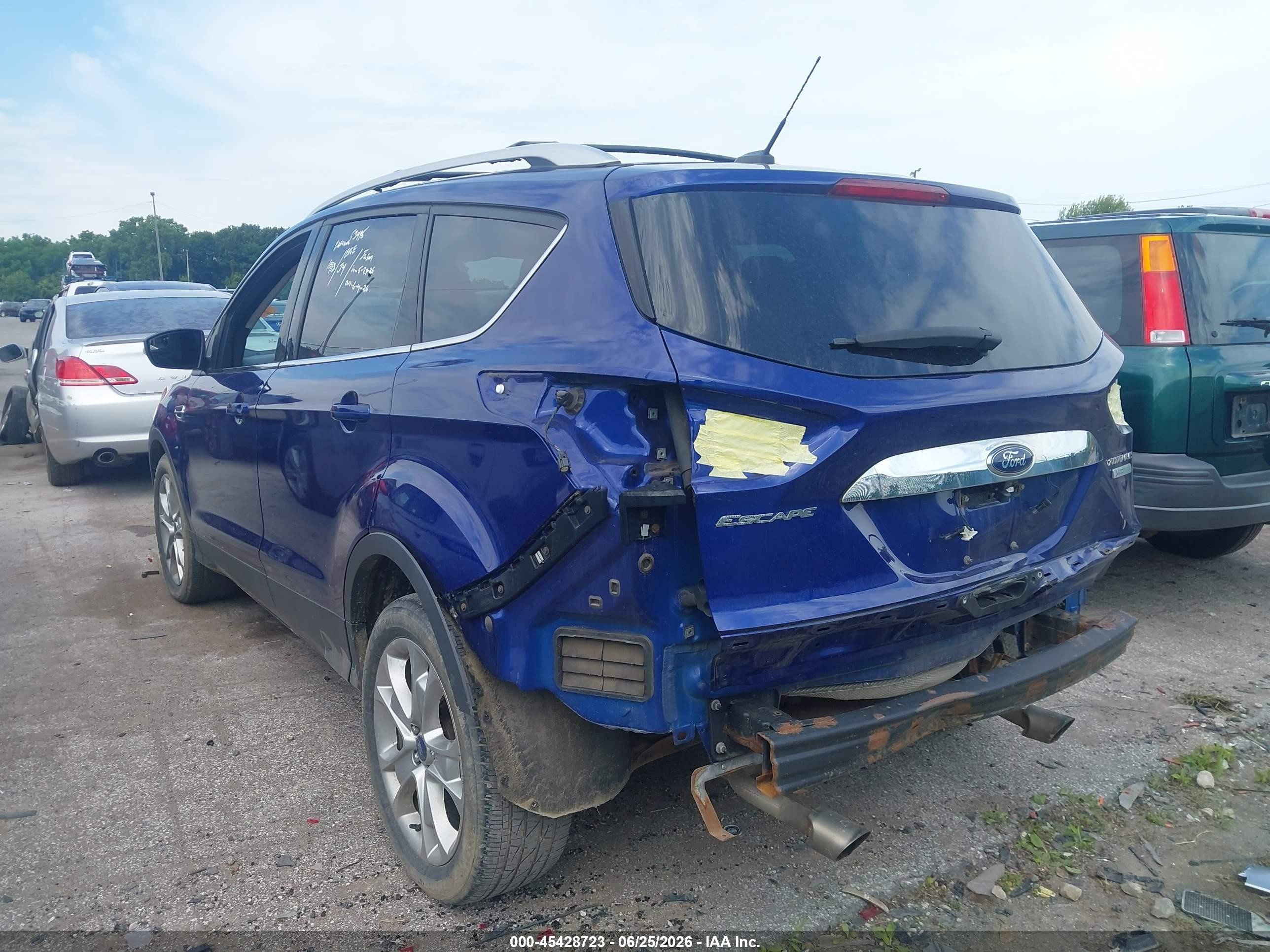 2014 Ford Escape Titanium Синий vin: 1FMCU0J96EUB44355